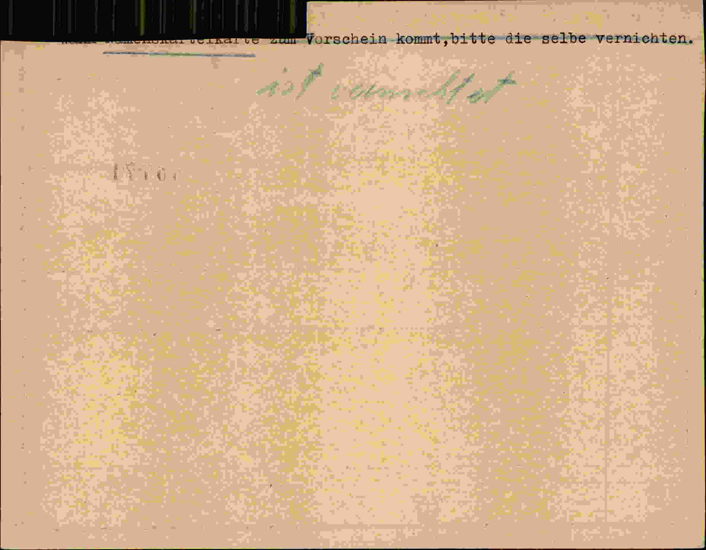 Rückseite des Dokuments