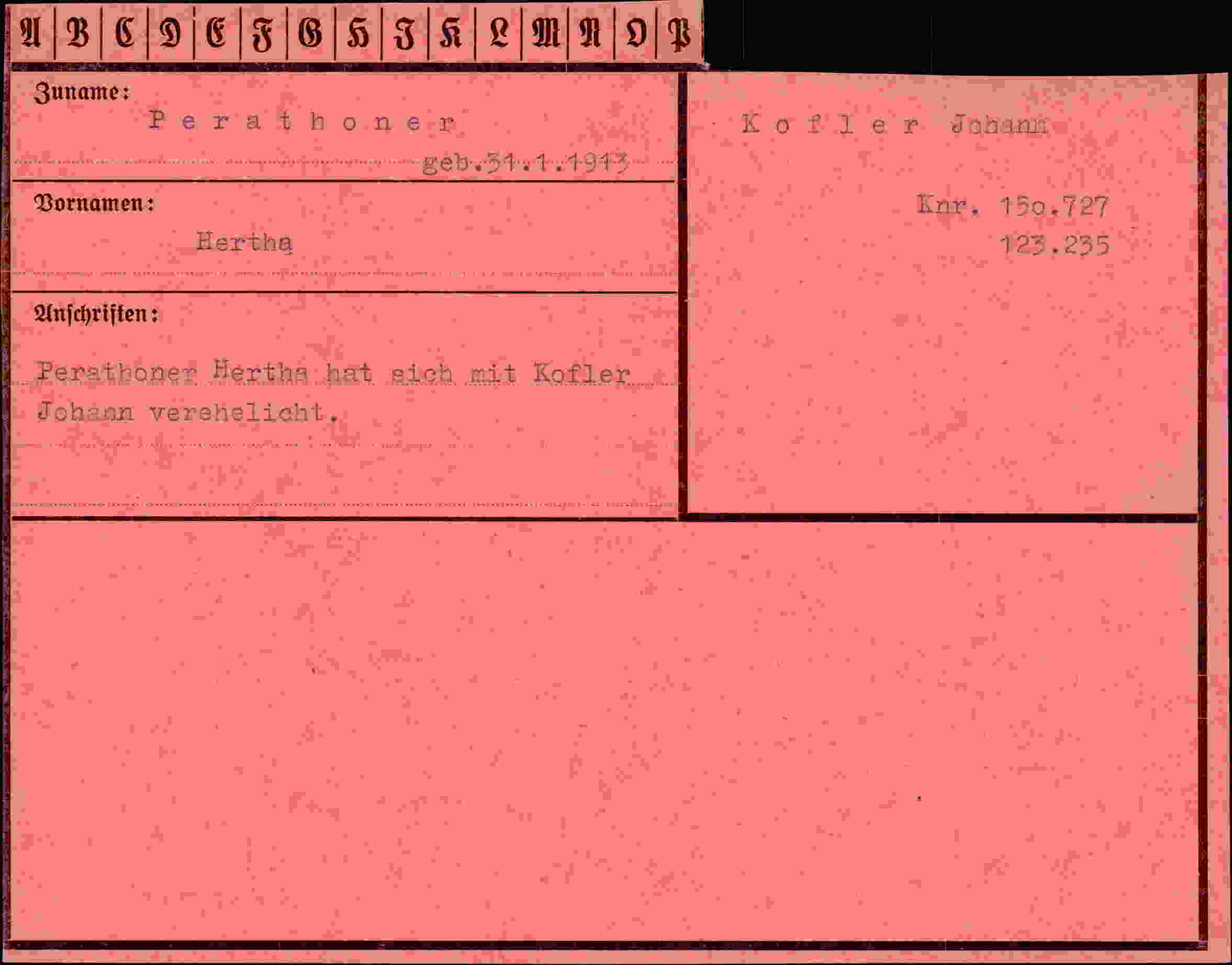 Vorderseite des Dokuments