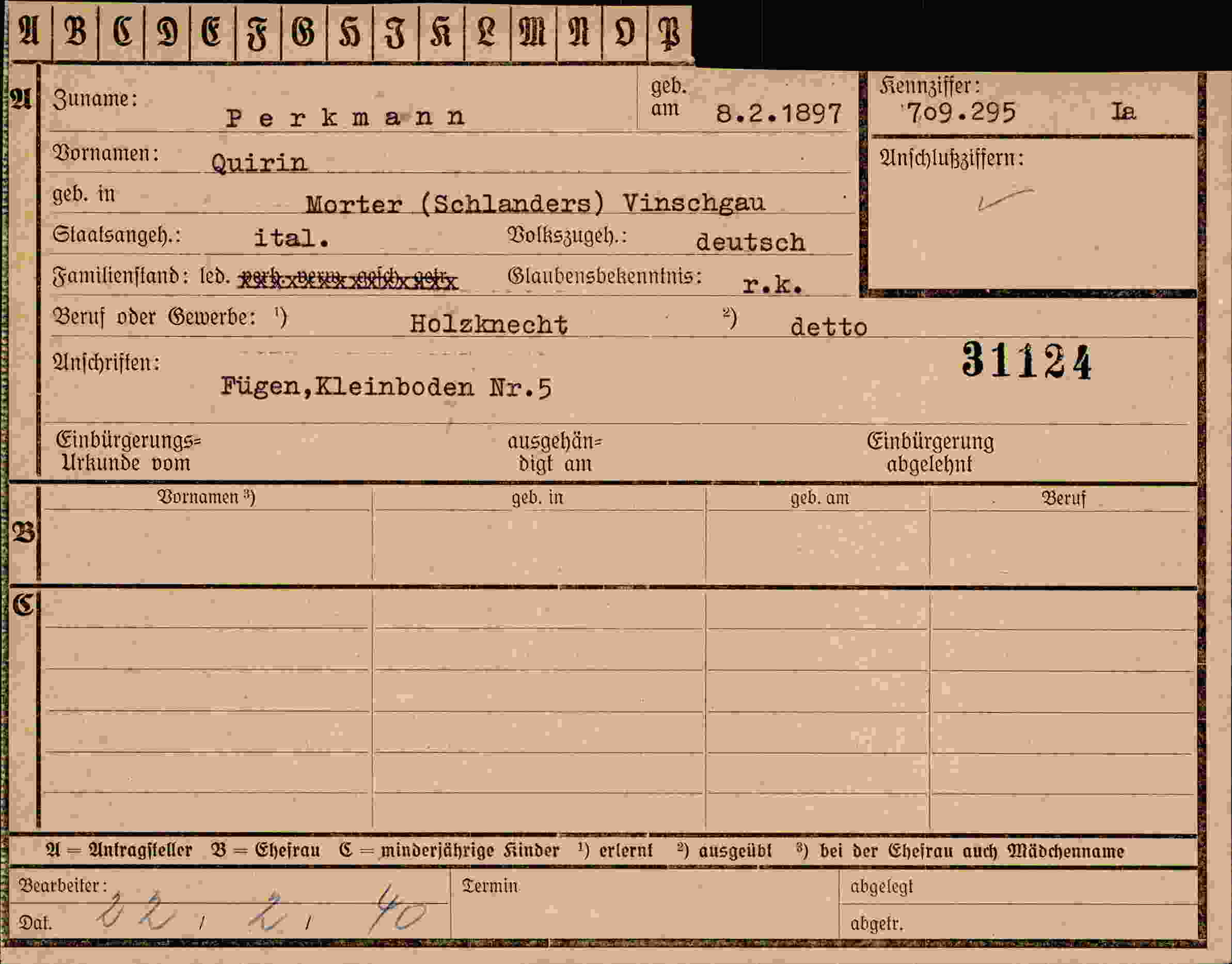Dokument für Quirin Perkmann