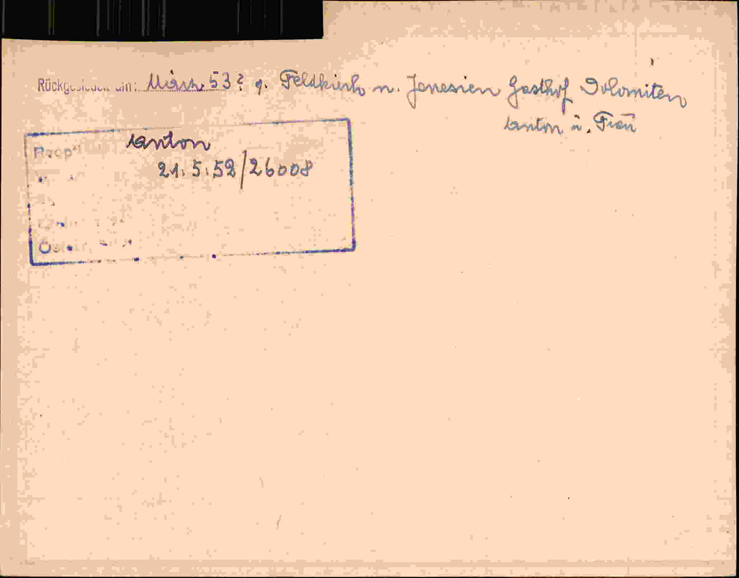 Rückseite des Dokuments