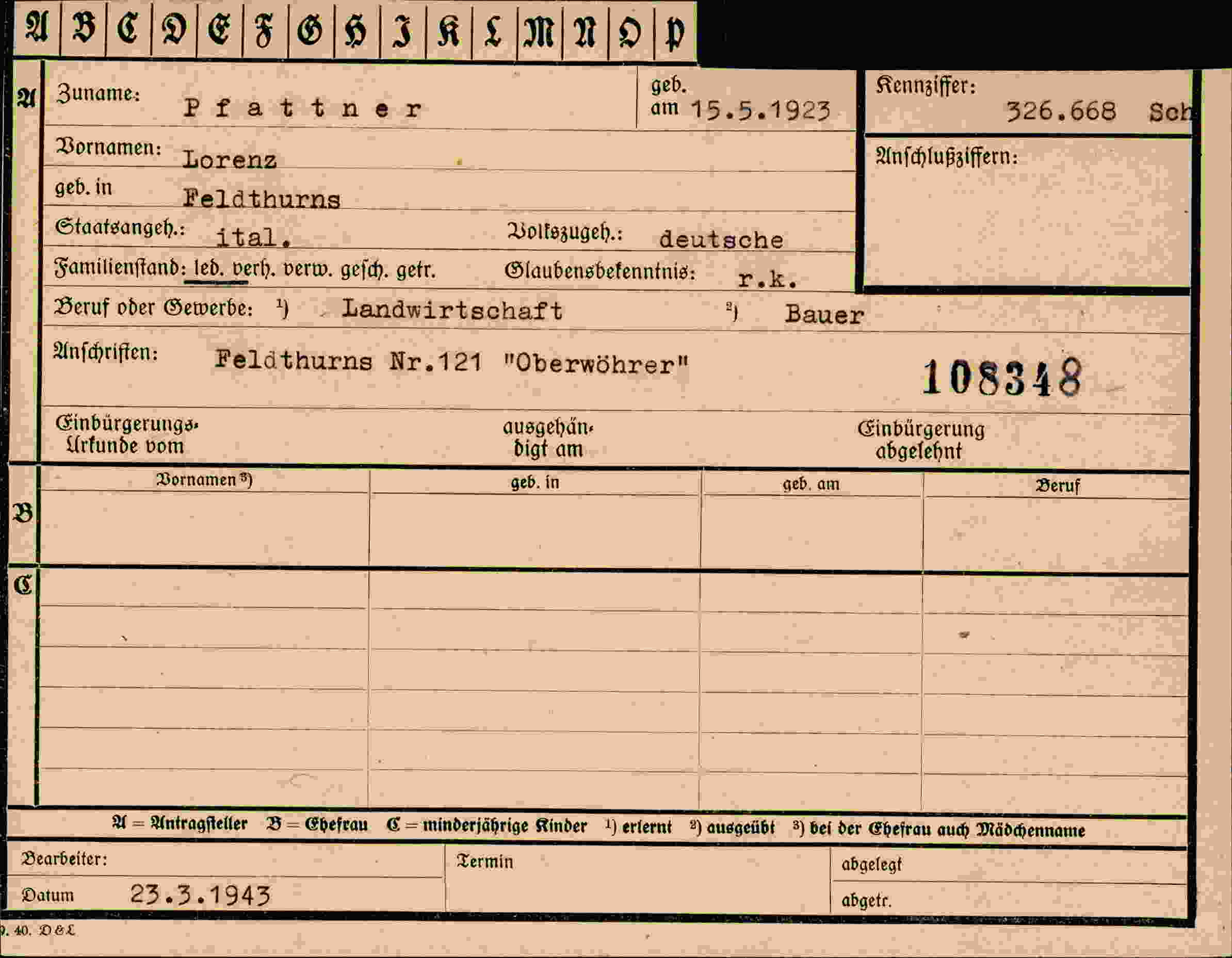 Dokument für Lorenz Pfattner