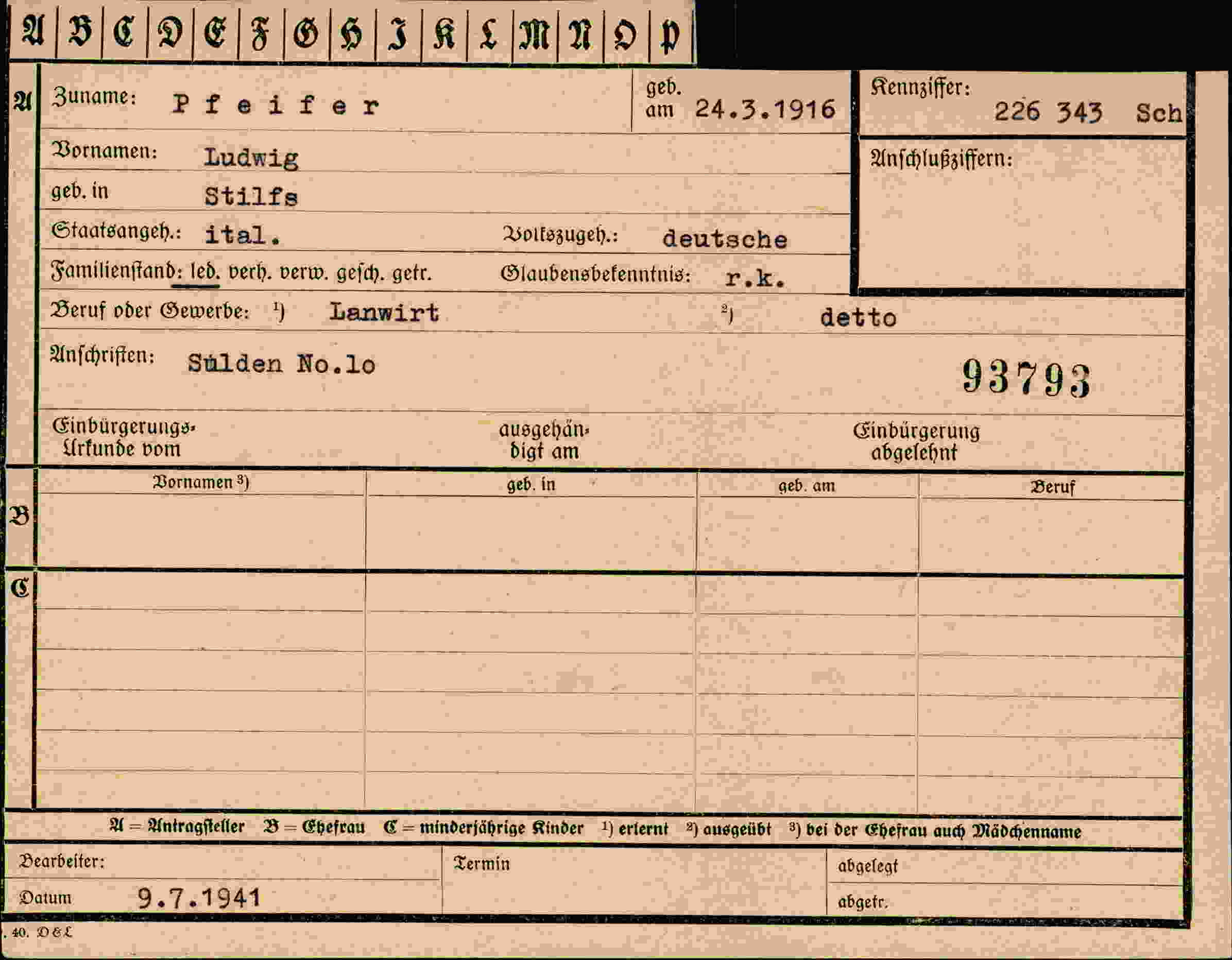 Dokument für Ludwig Pfeifer