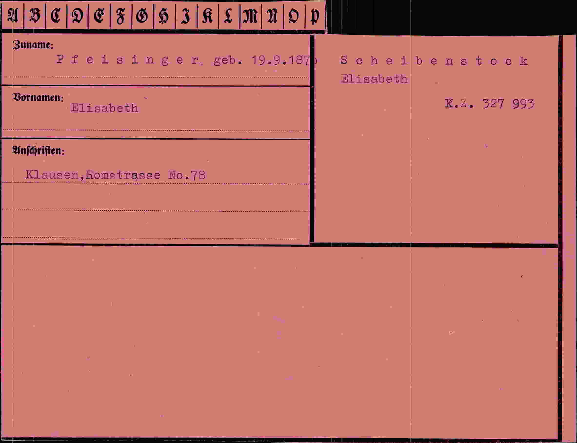 Vorderseite des Dokuments