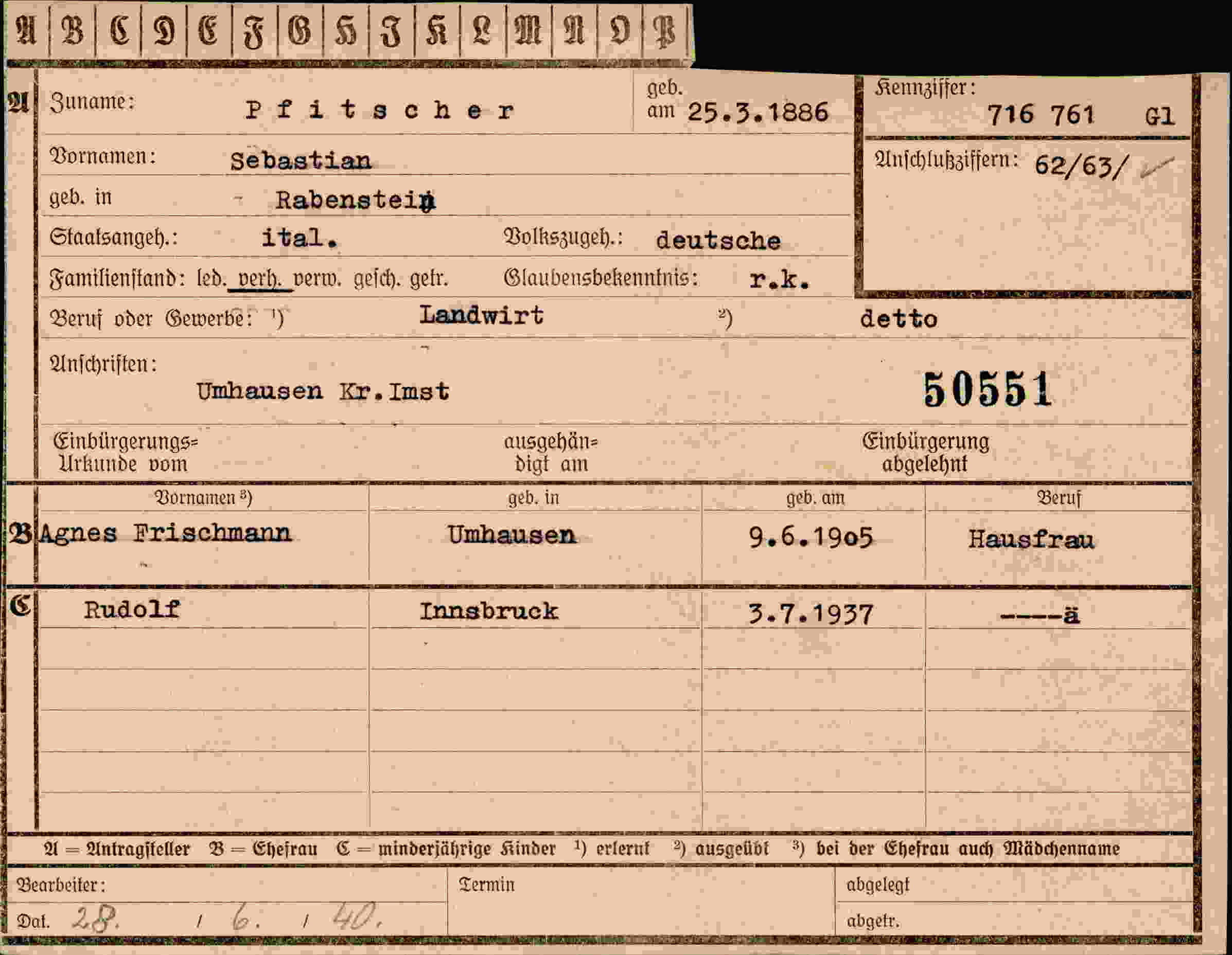 Dokument für Sebastian Pfitscher