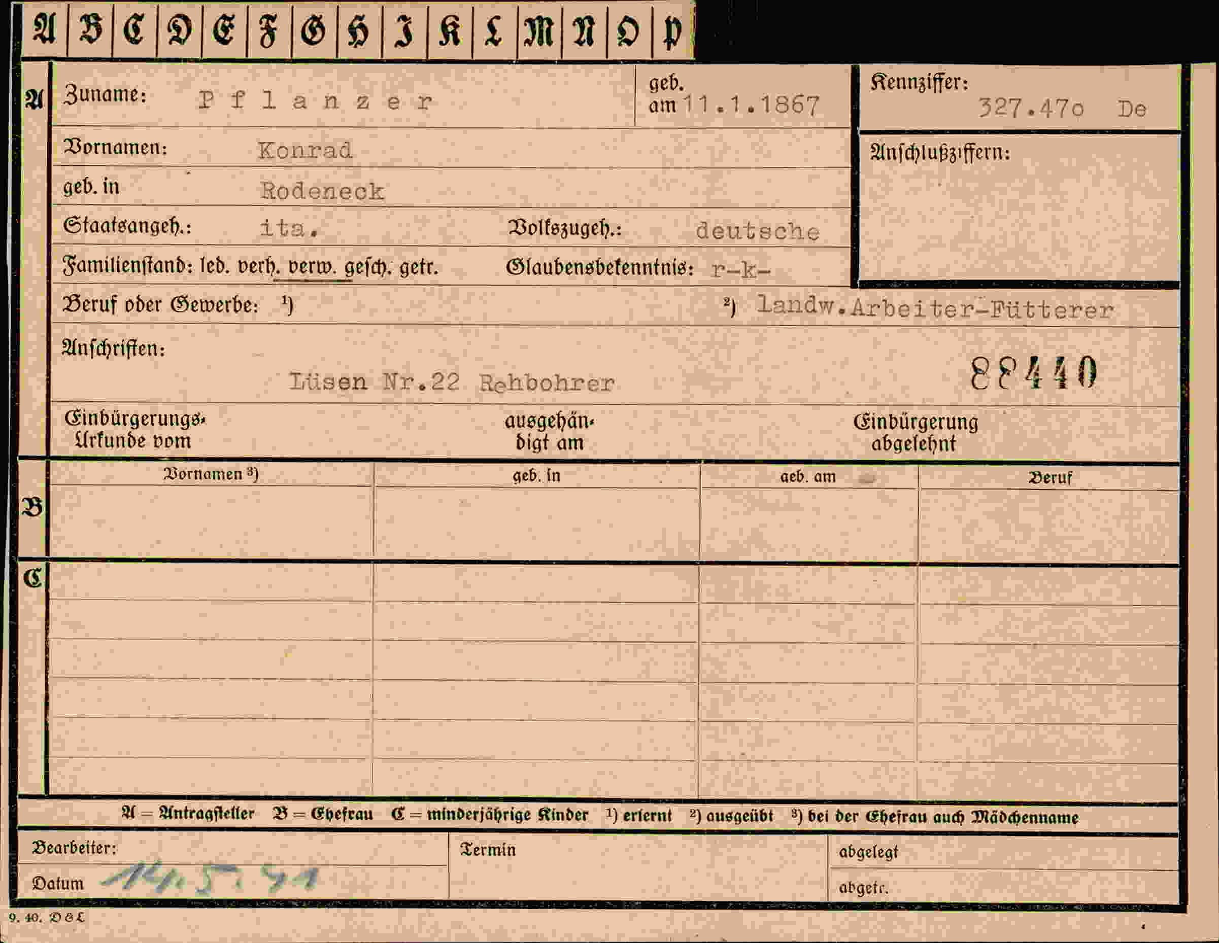 Dokument für Konrad Pflanzer