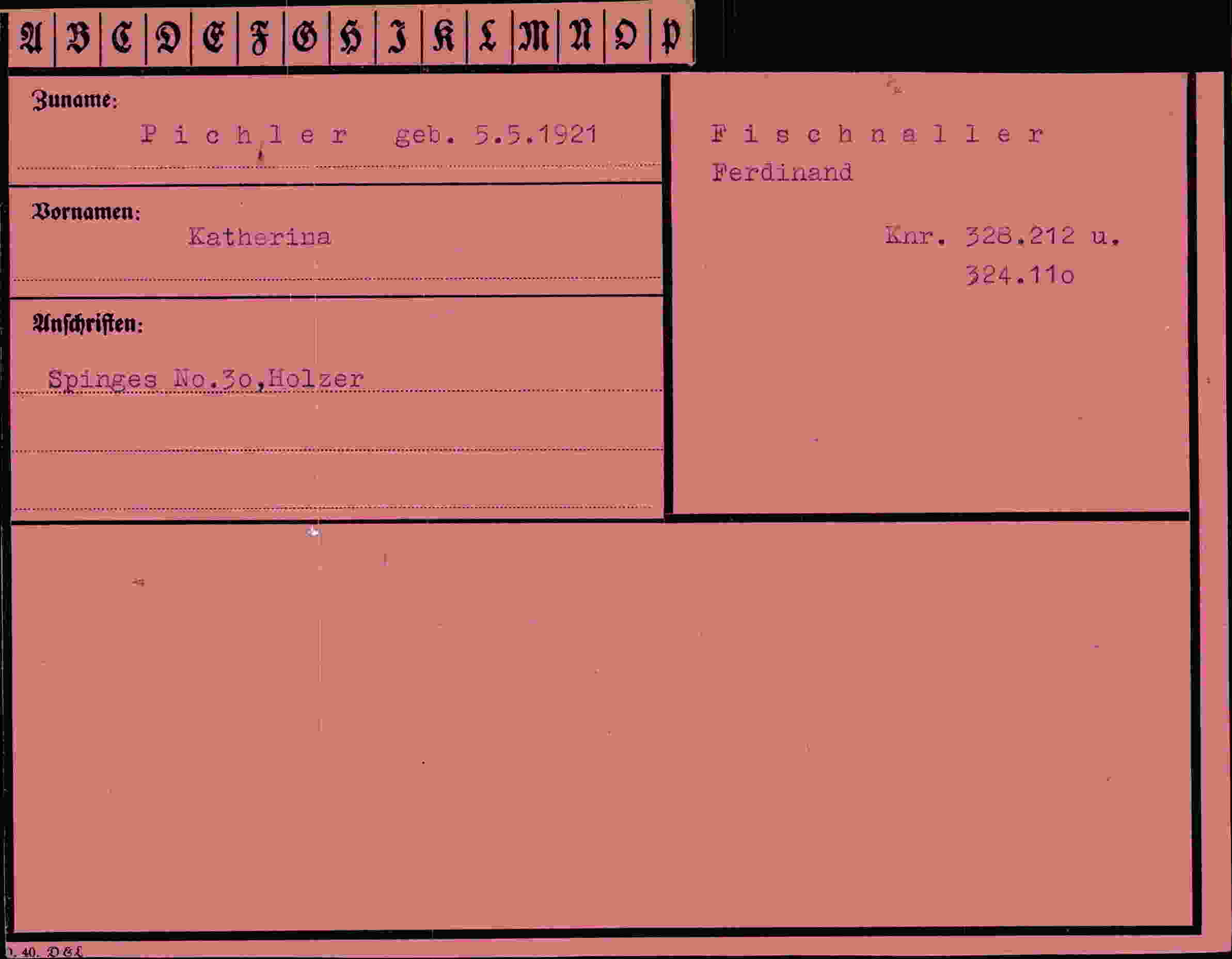 Vorderseite des Dokuments