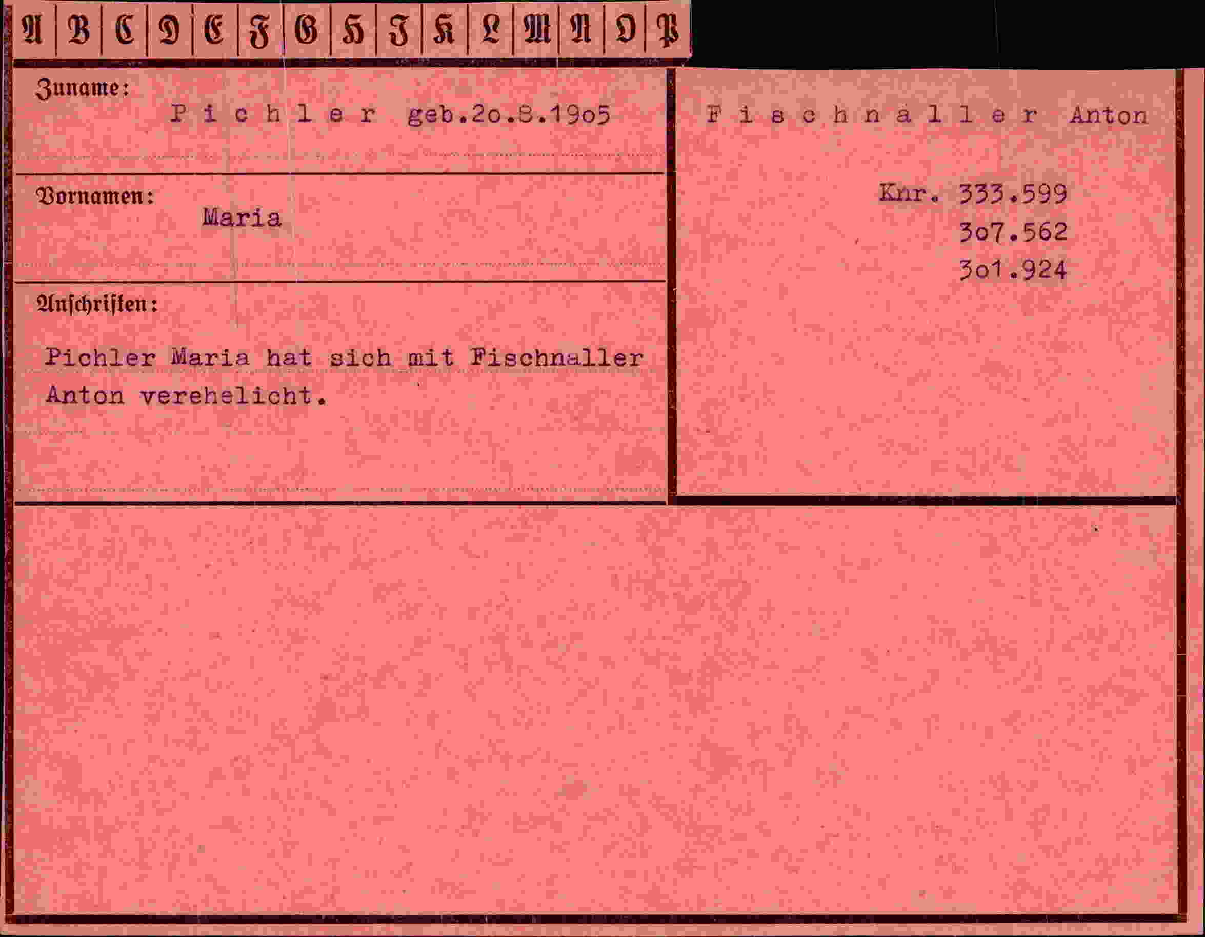 Vorderseite des Dokuments