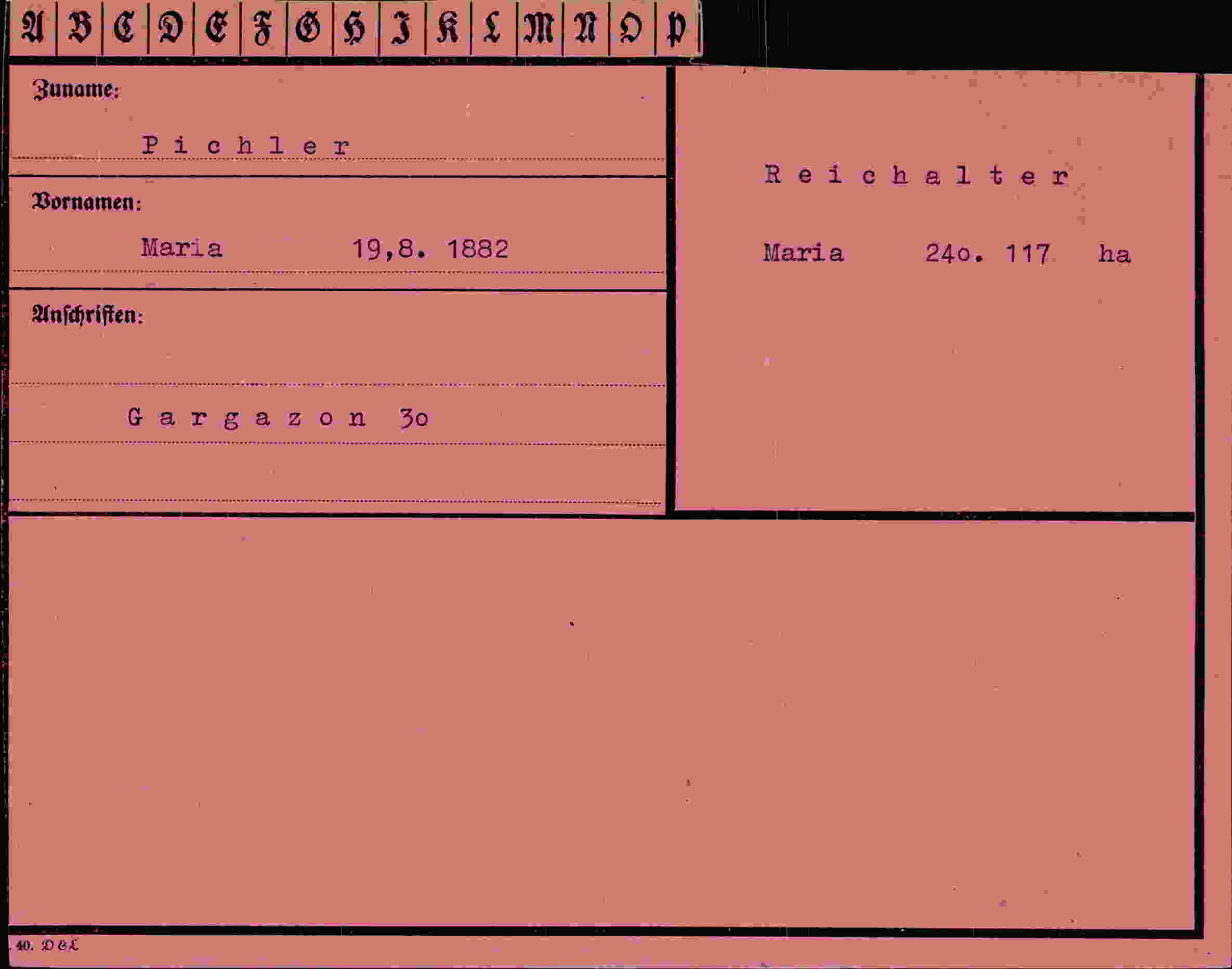 Vorderseite des Dokuments