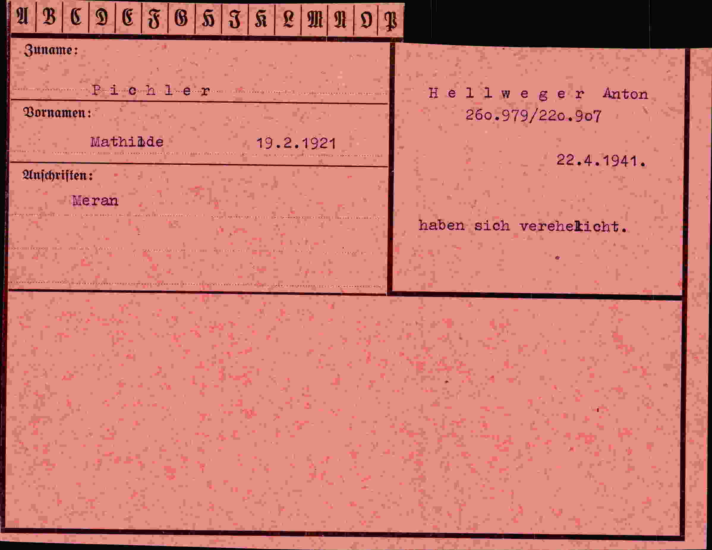 Vorderseite des Dokuments