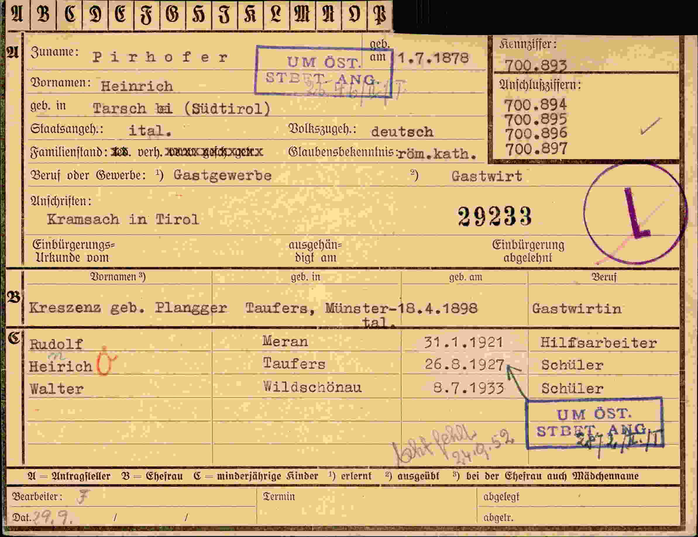 Dokument für Ange Pirhofer