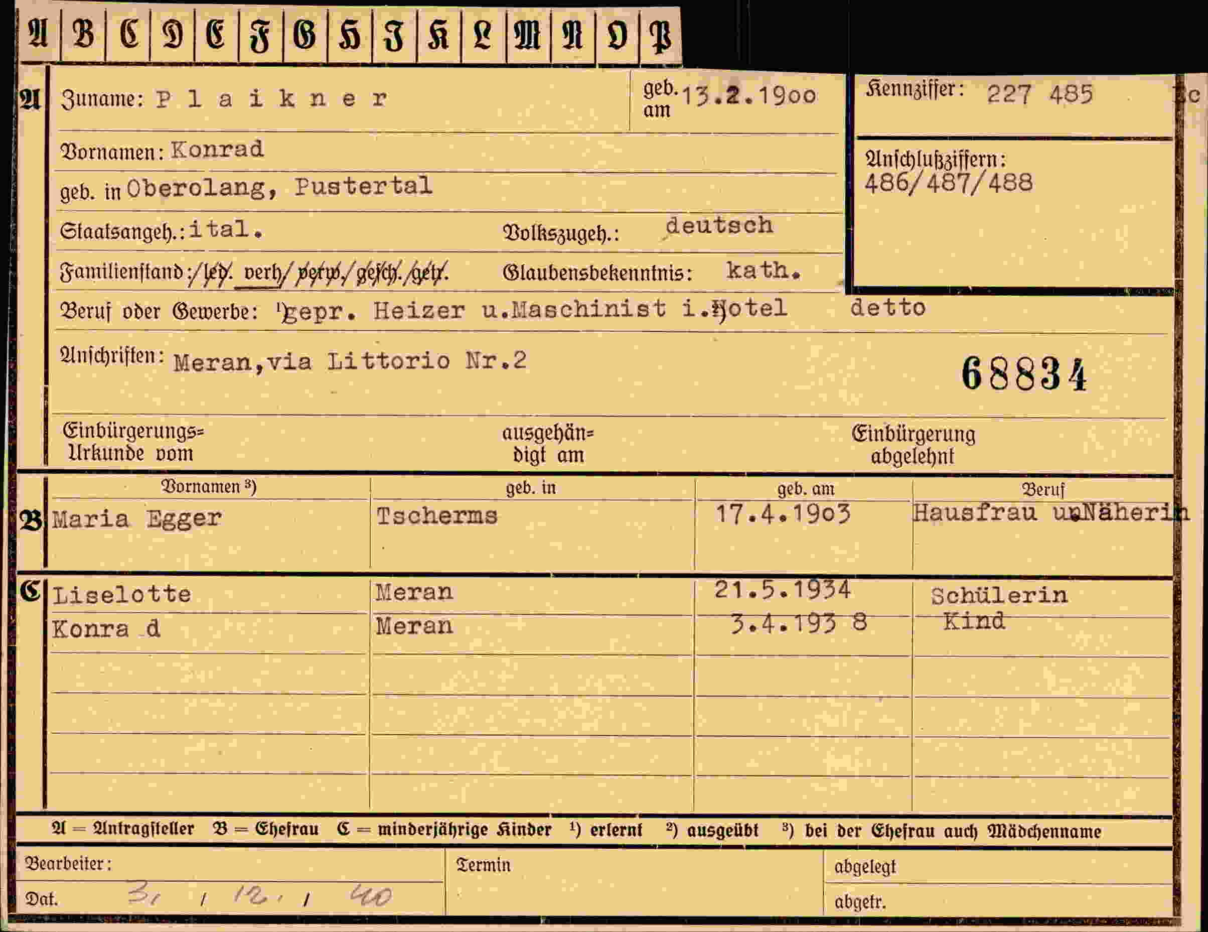 Dokument für Konrad Plaikner