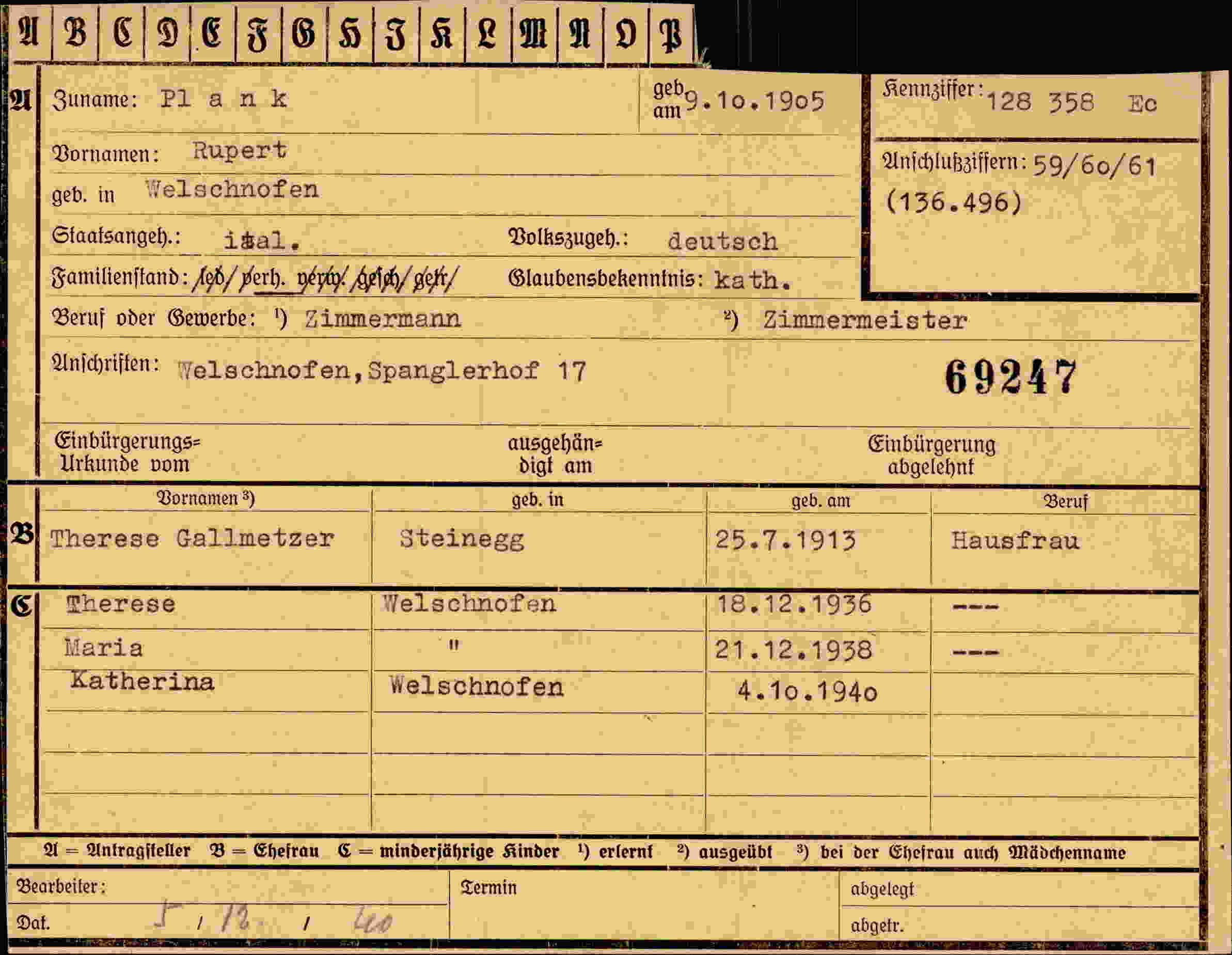 Dokument für Rupert Plank