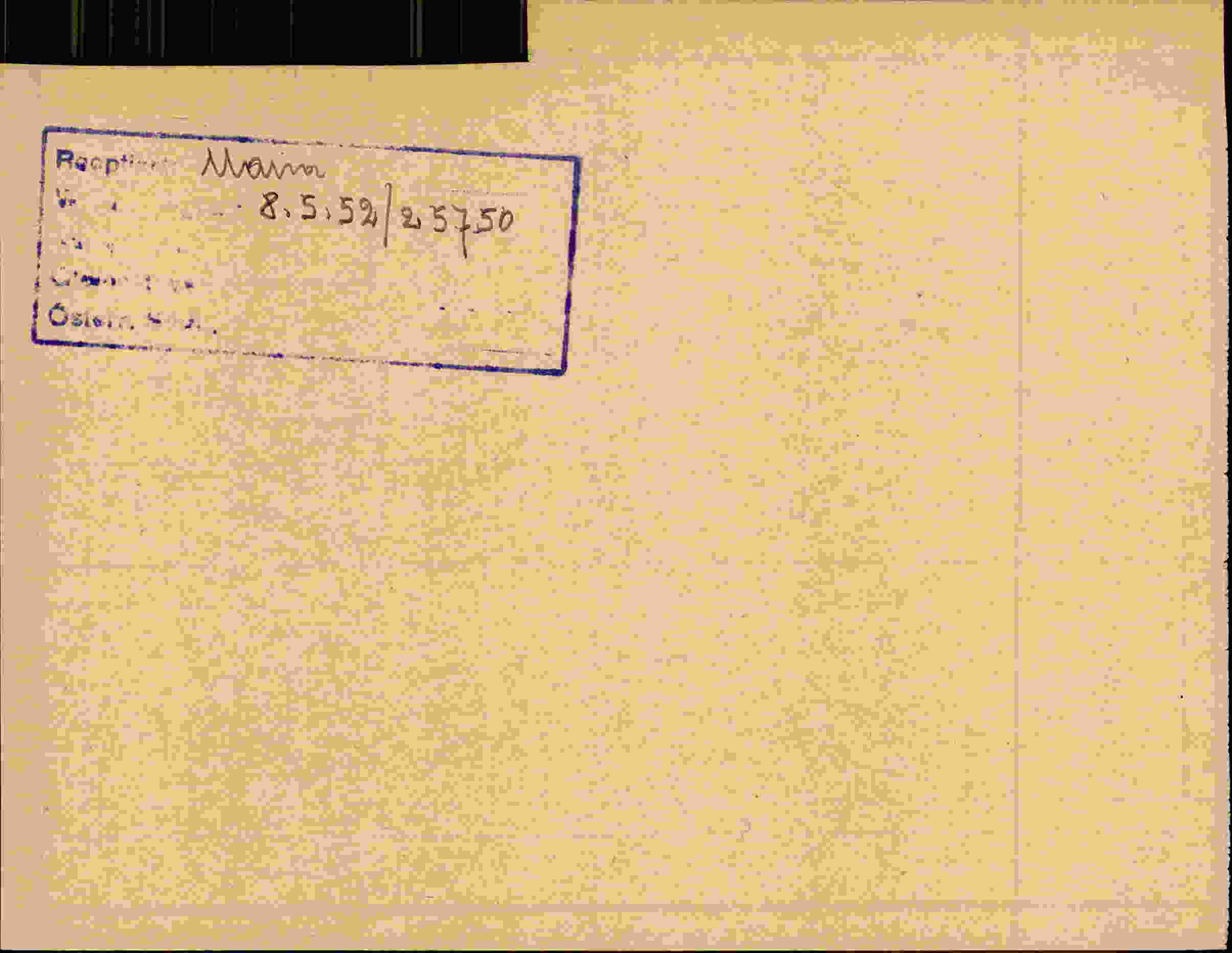 Rückseite des Dokuments