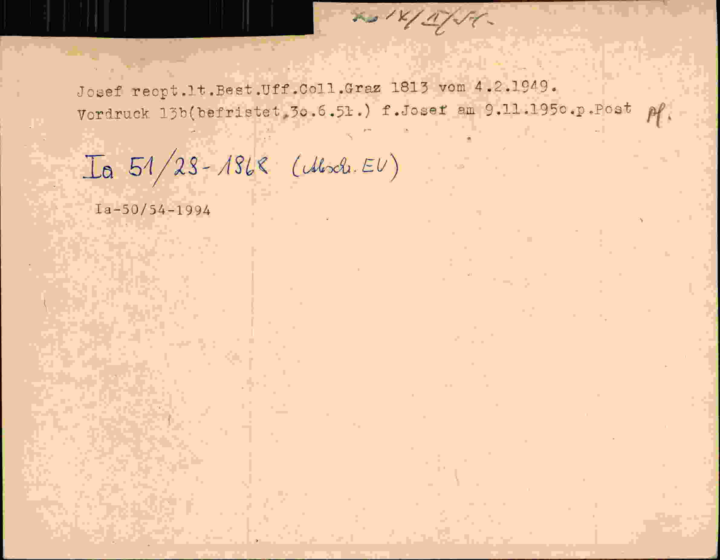 Rückseite des Dokuments