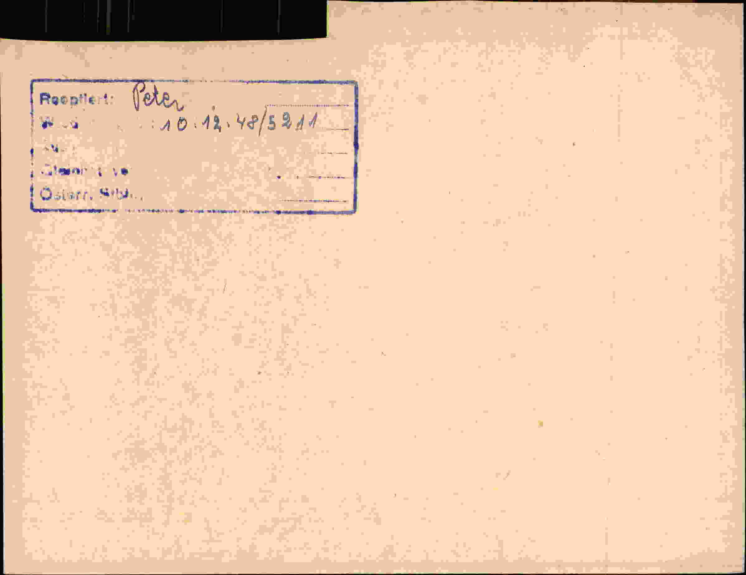 Rückseite des Dokuments