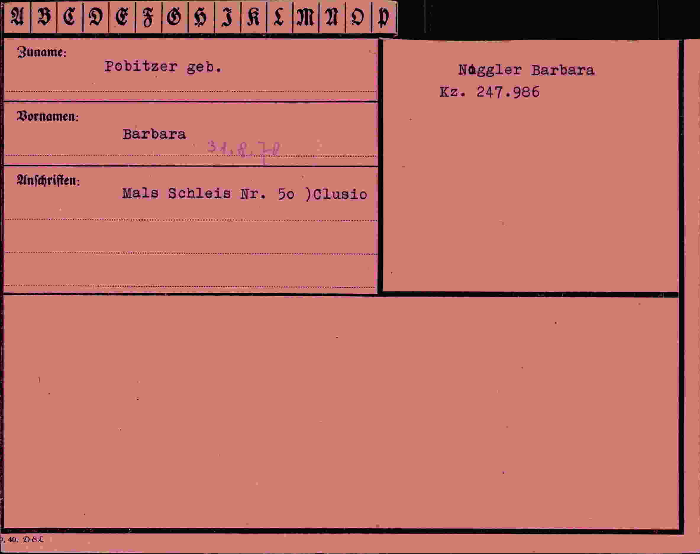 Dokument für Barbara Pobitzer
