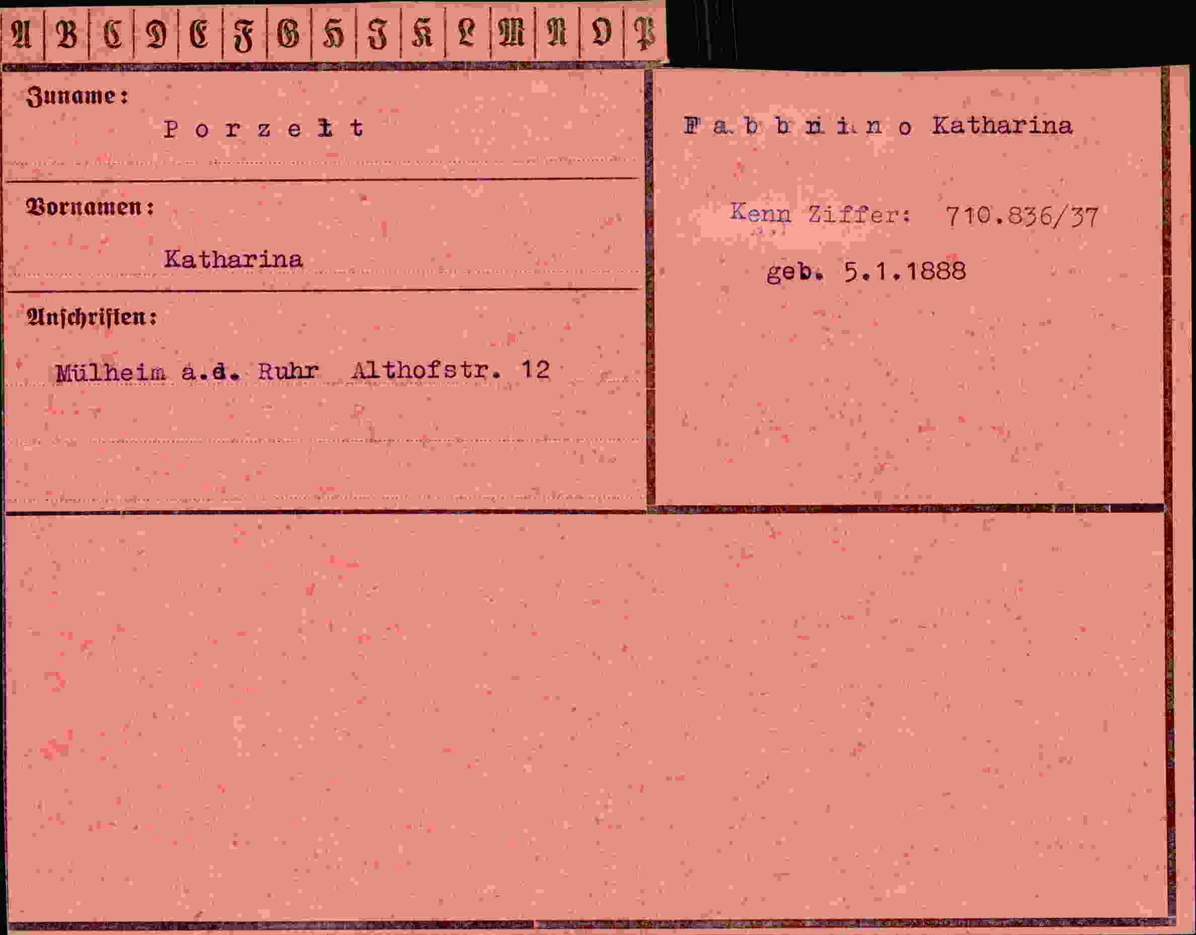 Dokument für Katharina Porzeit