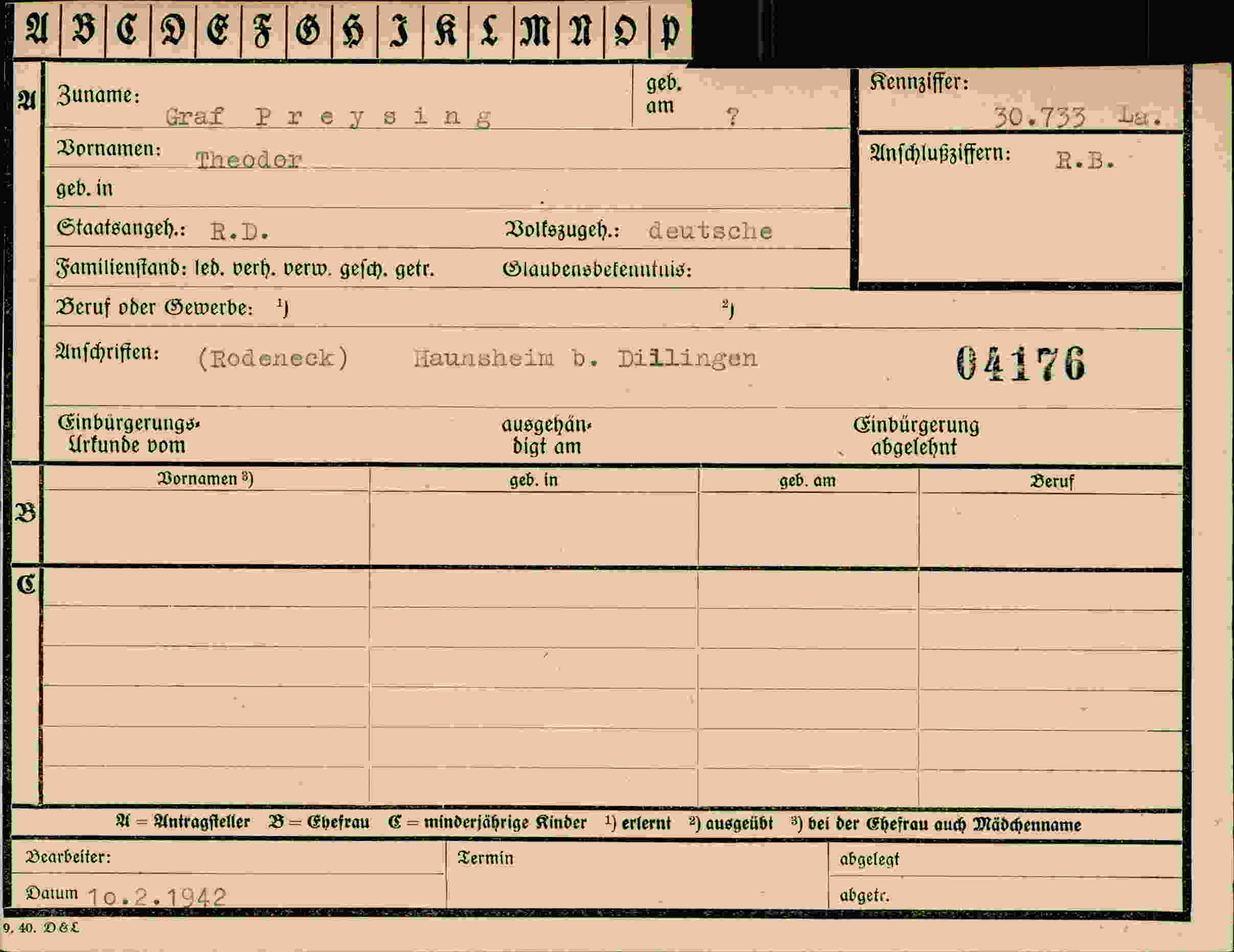 Dokument für Theodor Graf