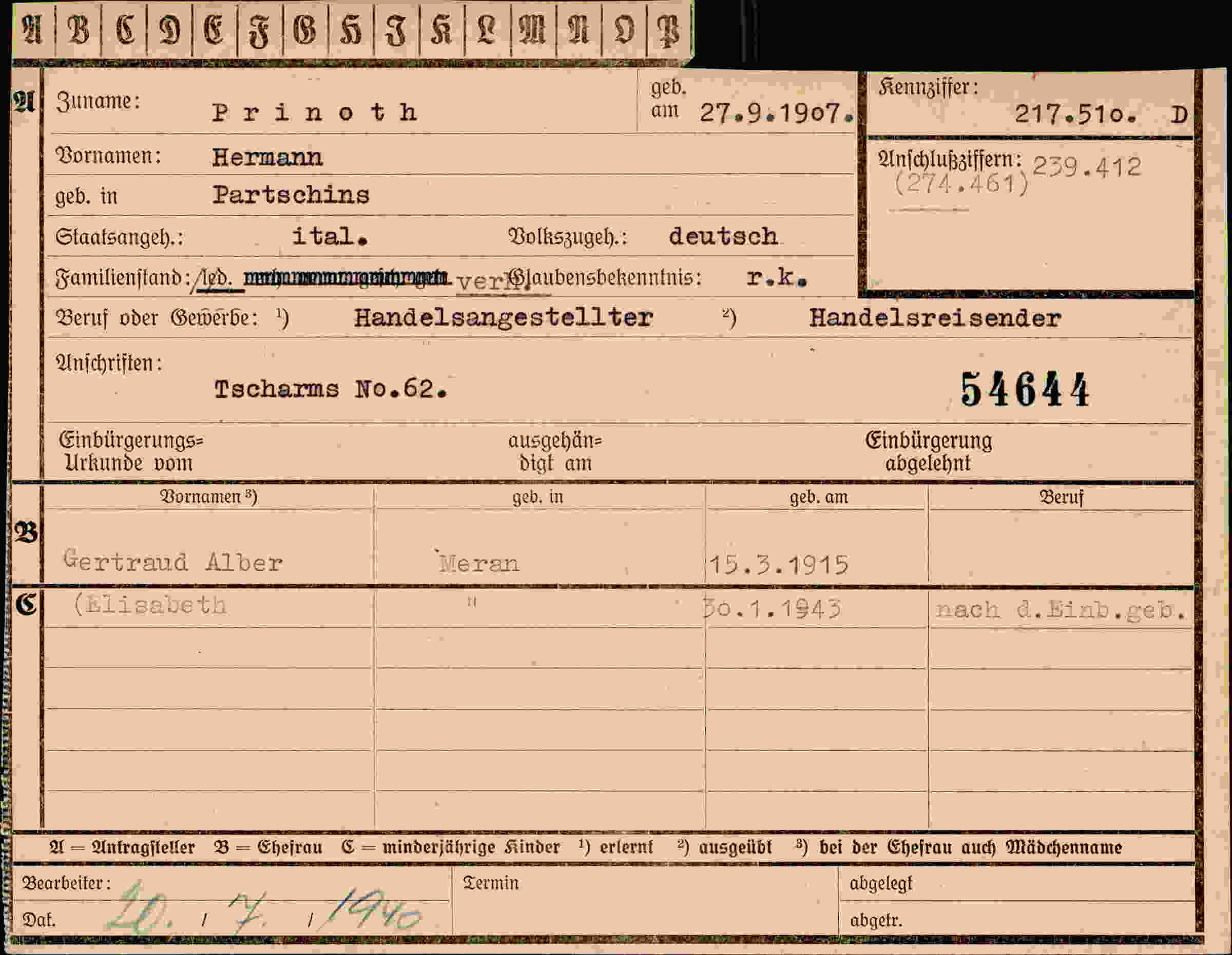 Dokument für Hermann Prinoth