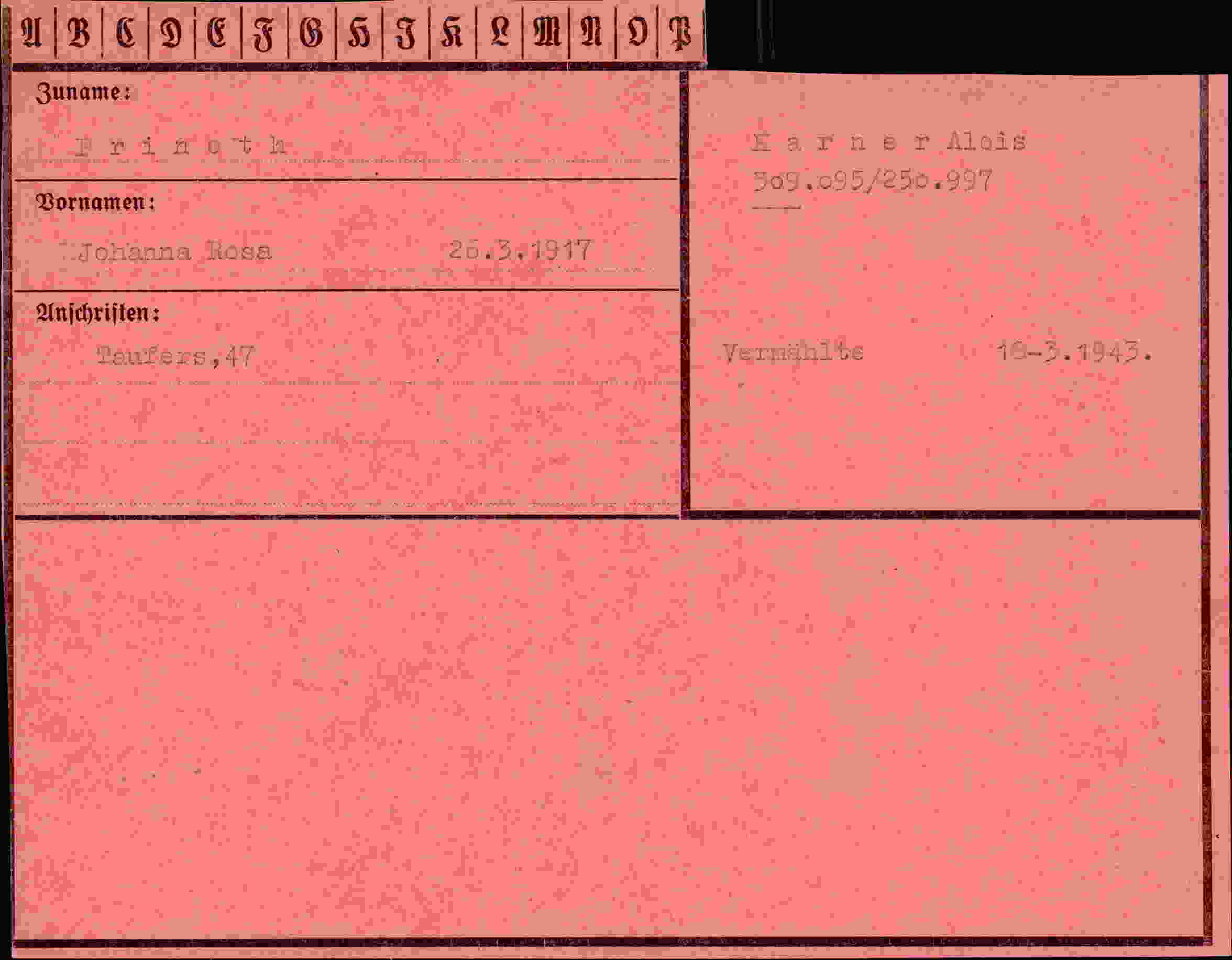 Dokument für Johanna Rosa Prinoth