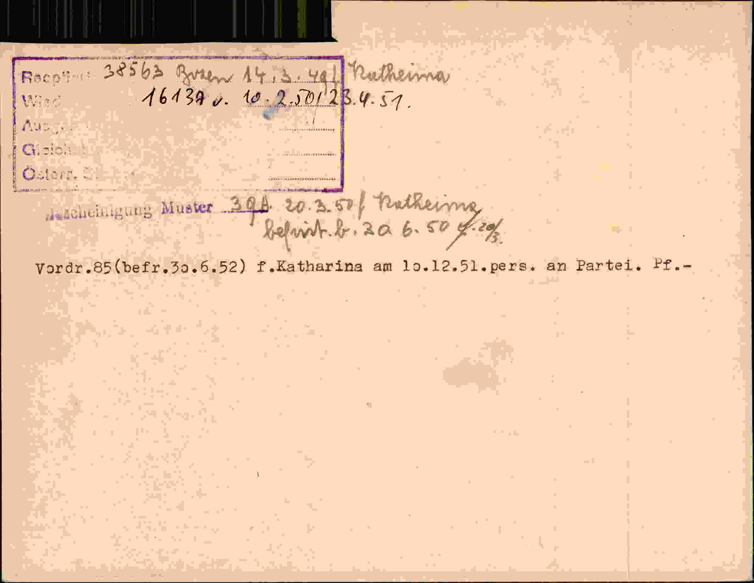 Rückseite des Dokuments