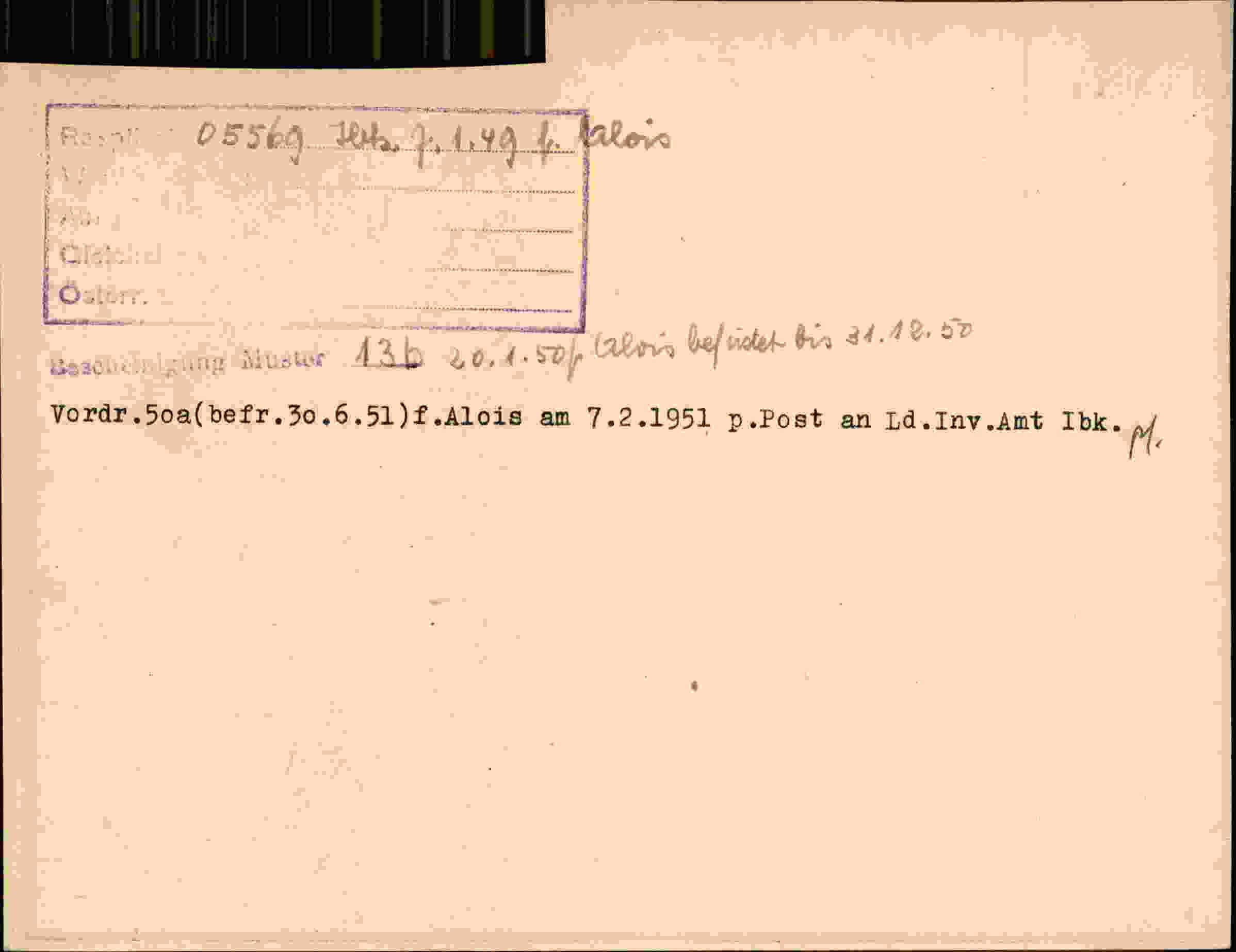 Rückseite des Dokuments