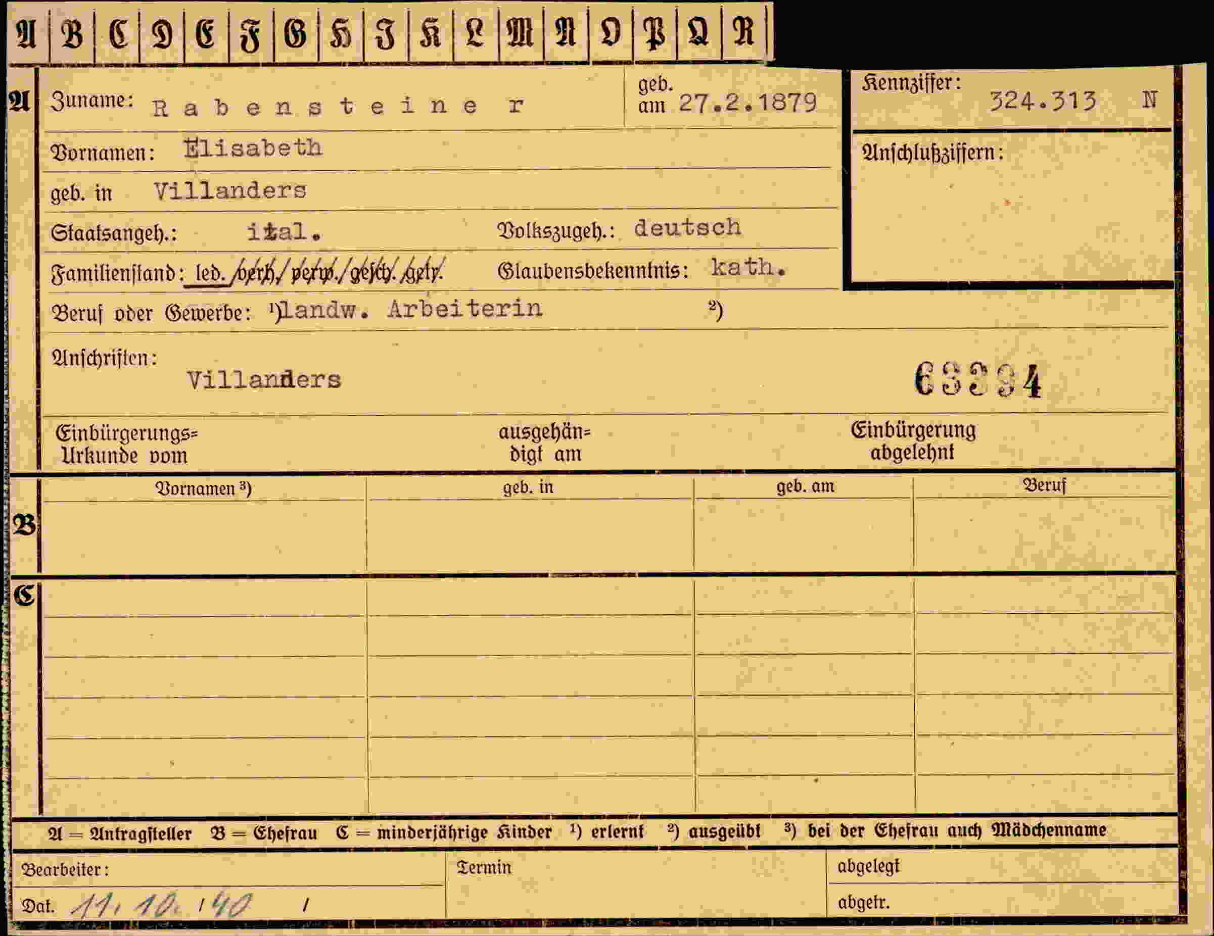 Dokument für Elisabeth Rabensteiner