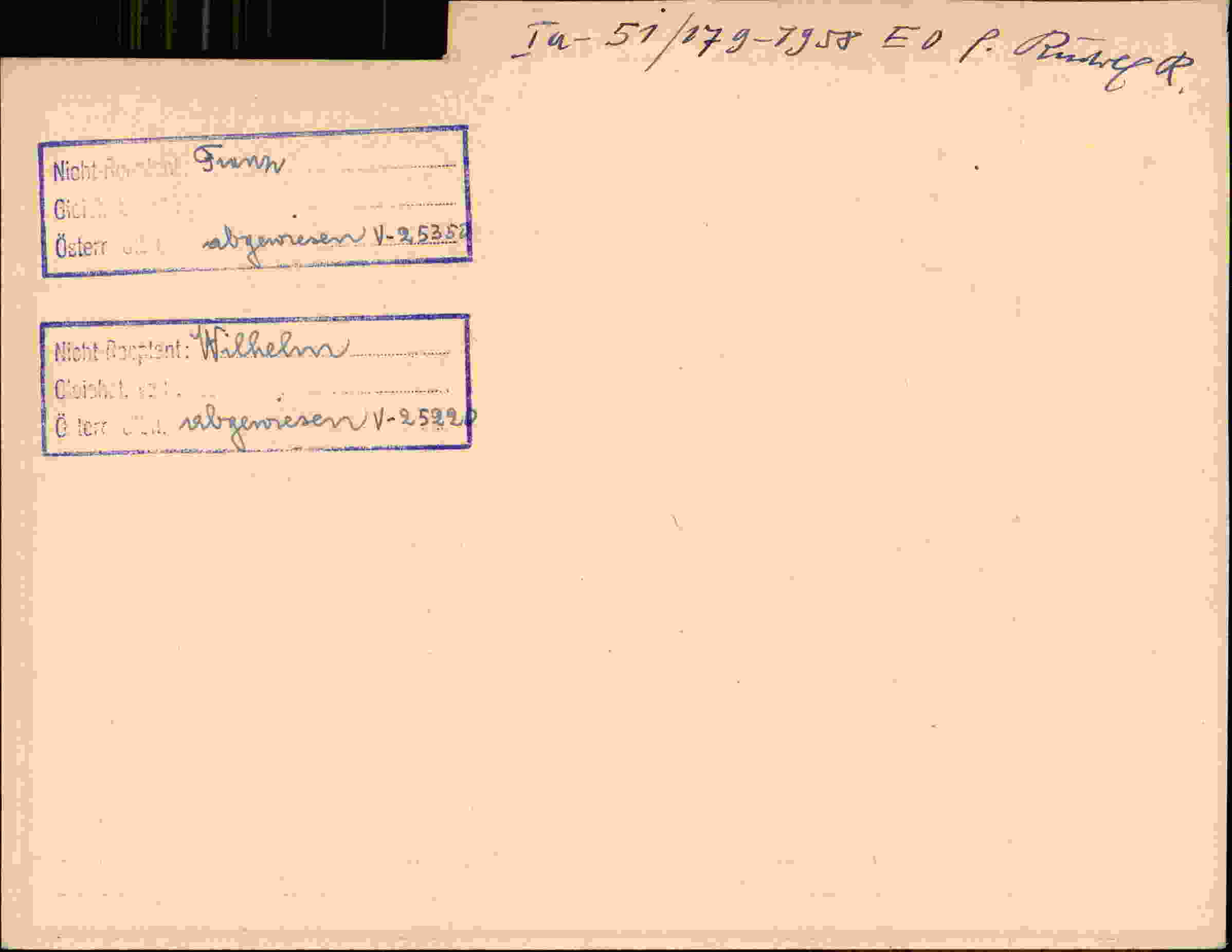 Rückseite des Dokuments