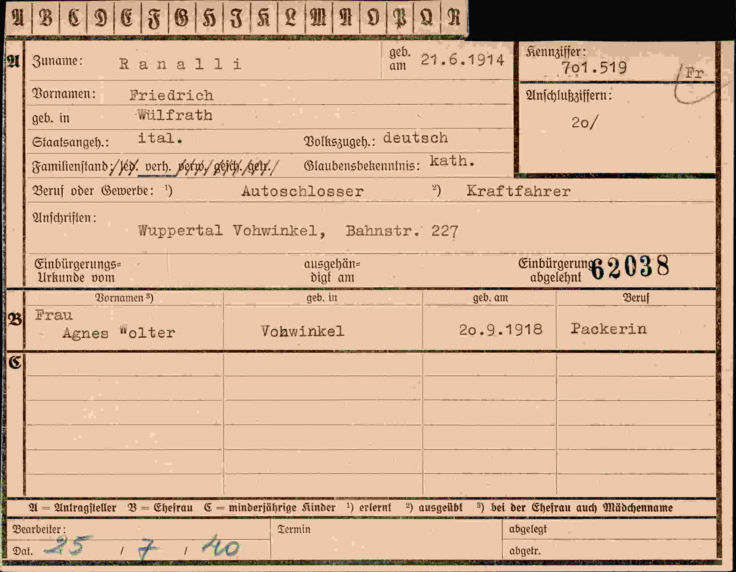 Dokument für Friedrich Ranalli