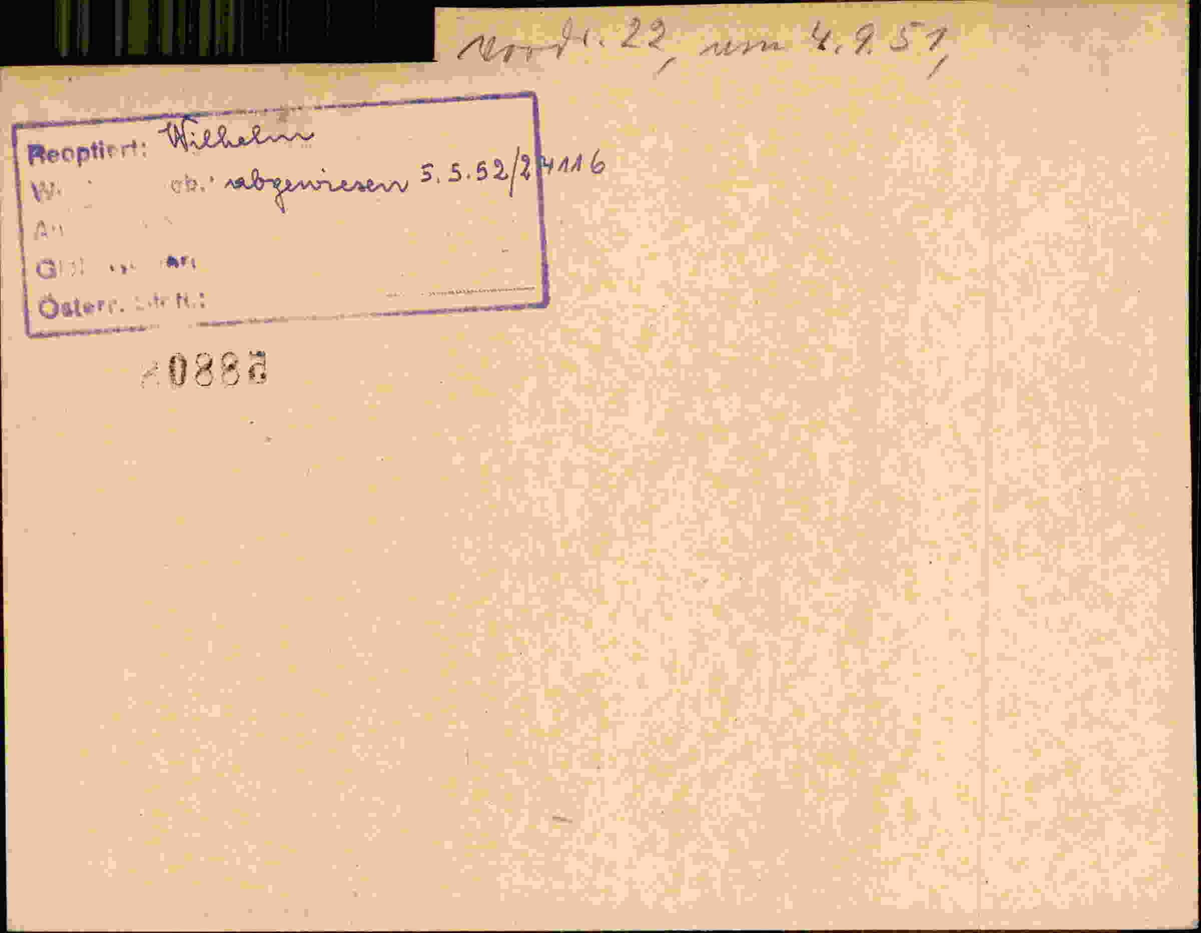 Rückseite des Dokuments