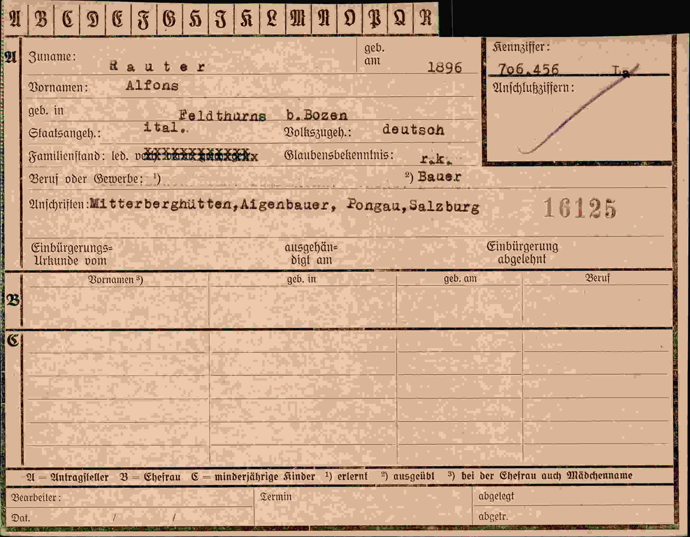 Dokument für Alfons Rauter