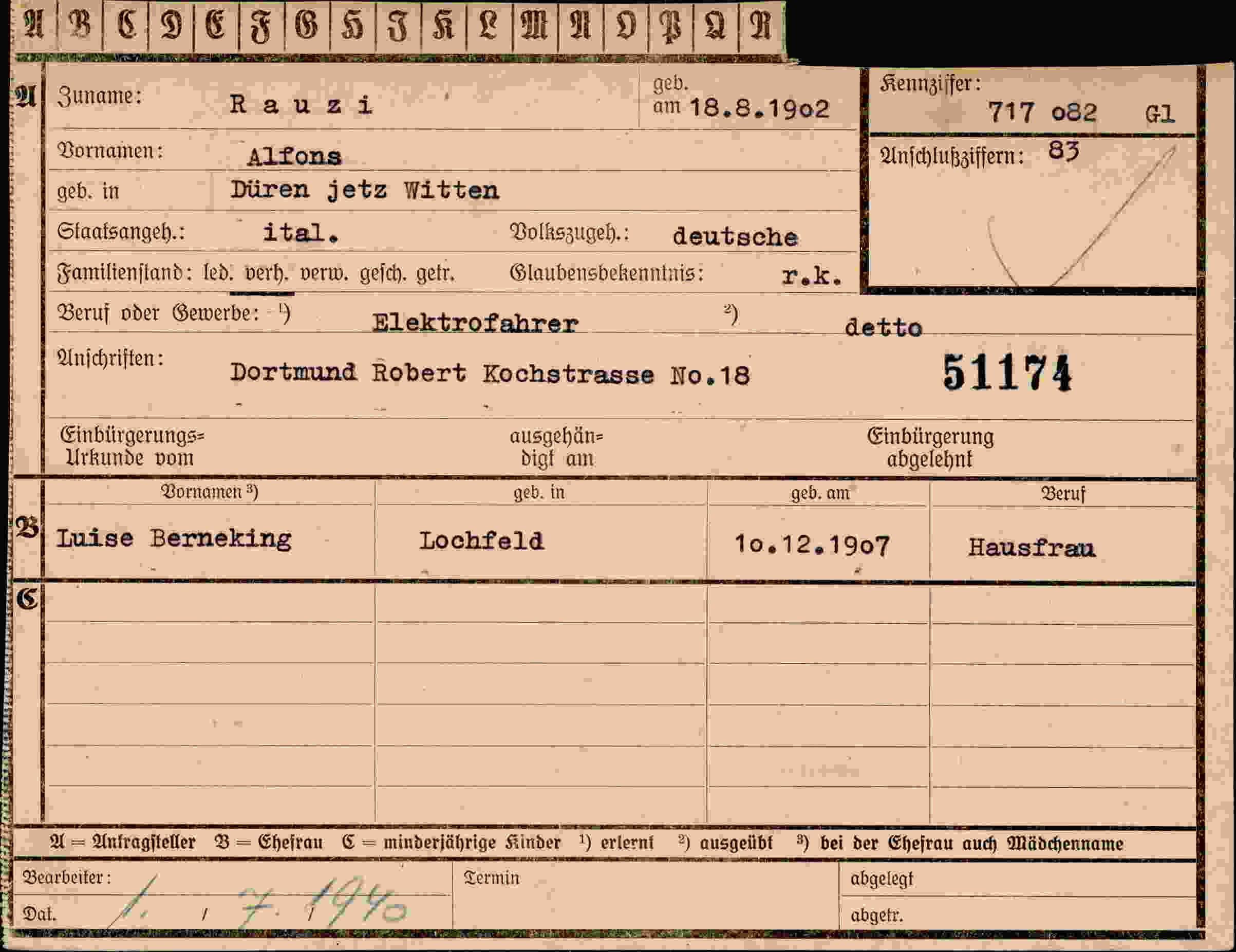 Dokument für Alfons Rauzi