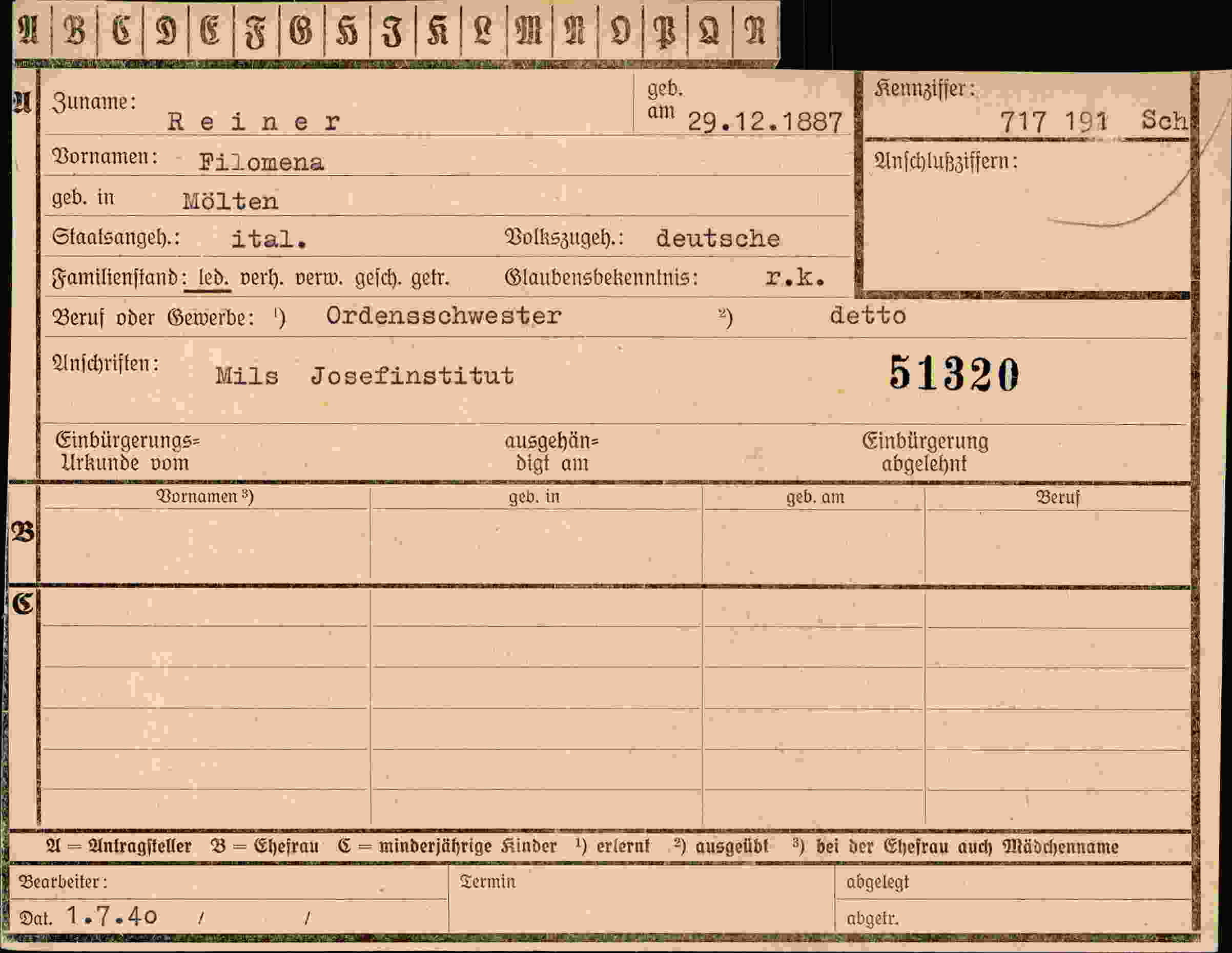 Dokument für Filomena Reiner