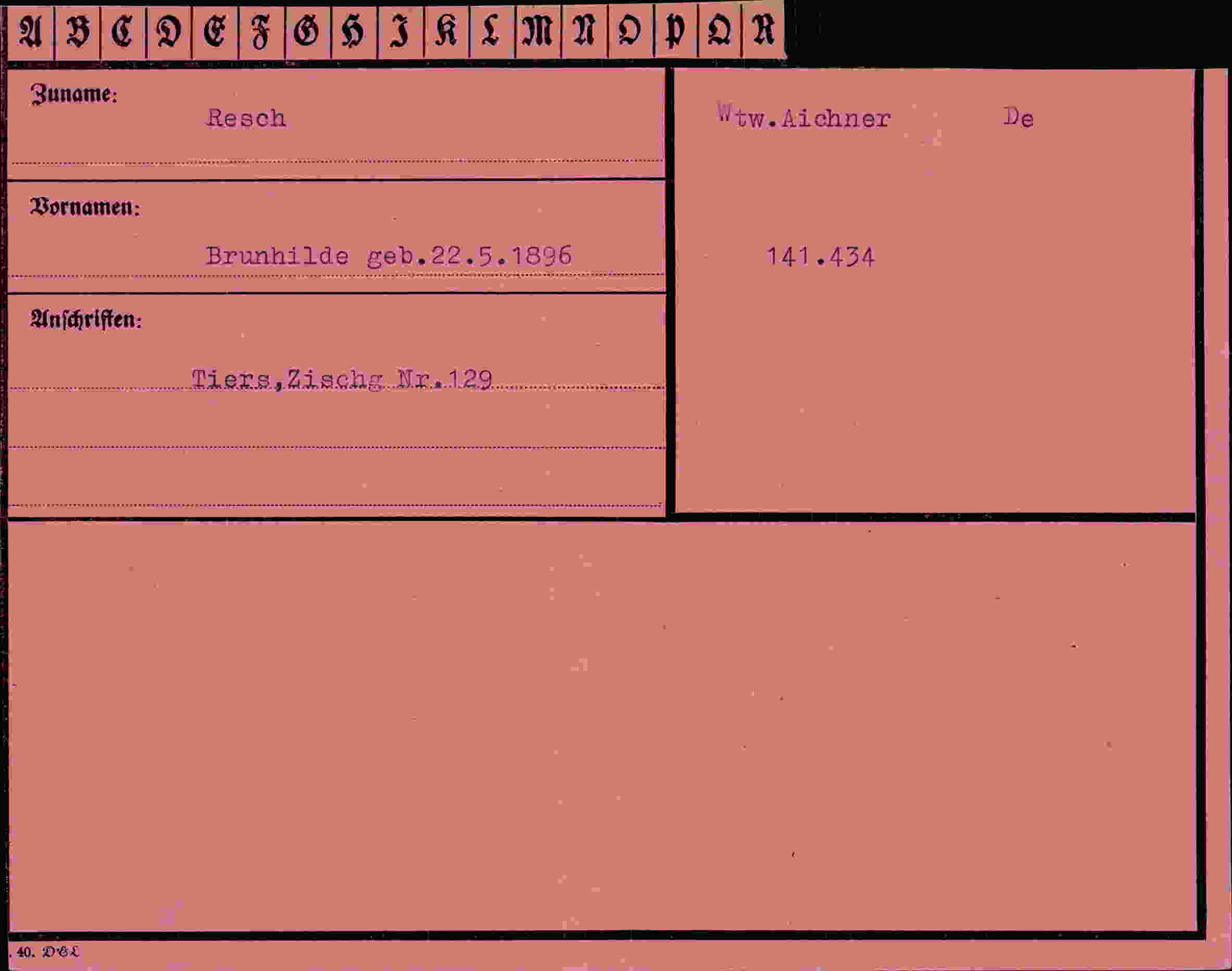 Vorderseite des Dokuments