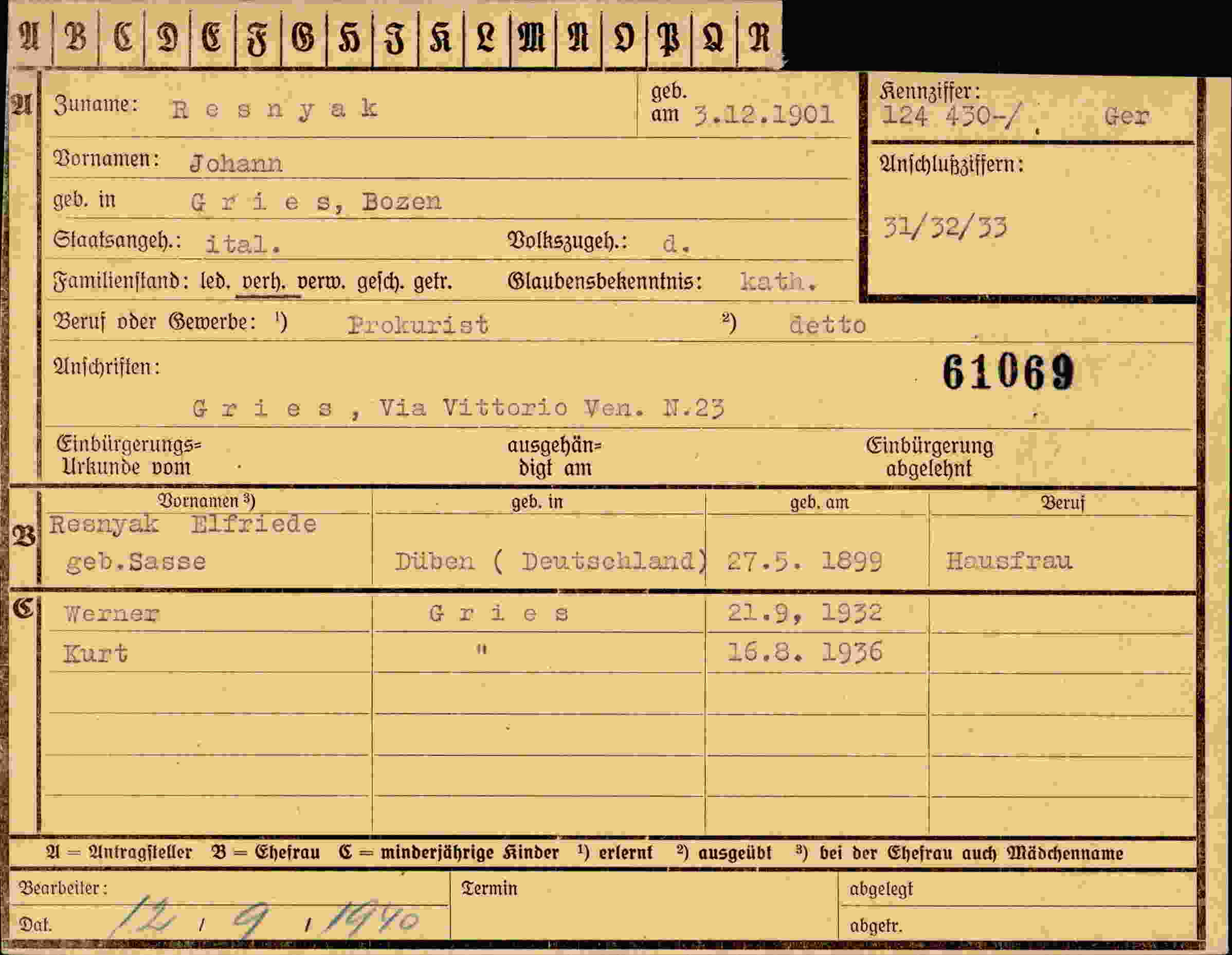 Dokument für Johann Resnyak