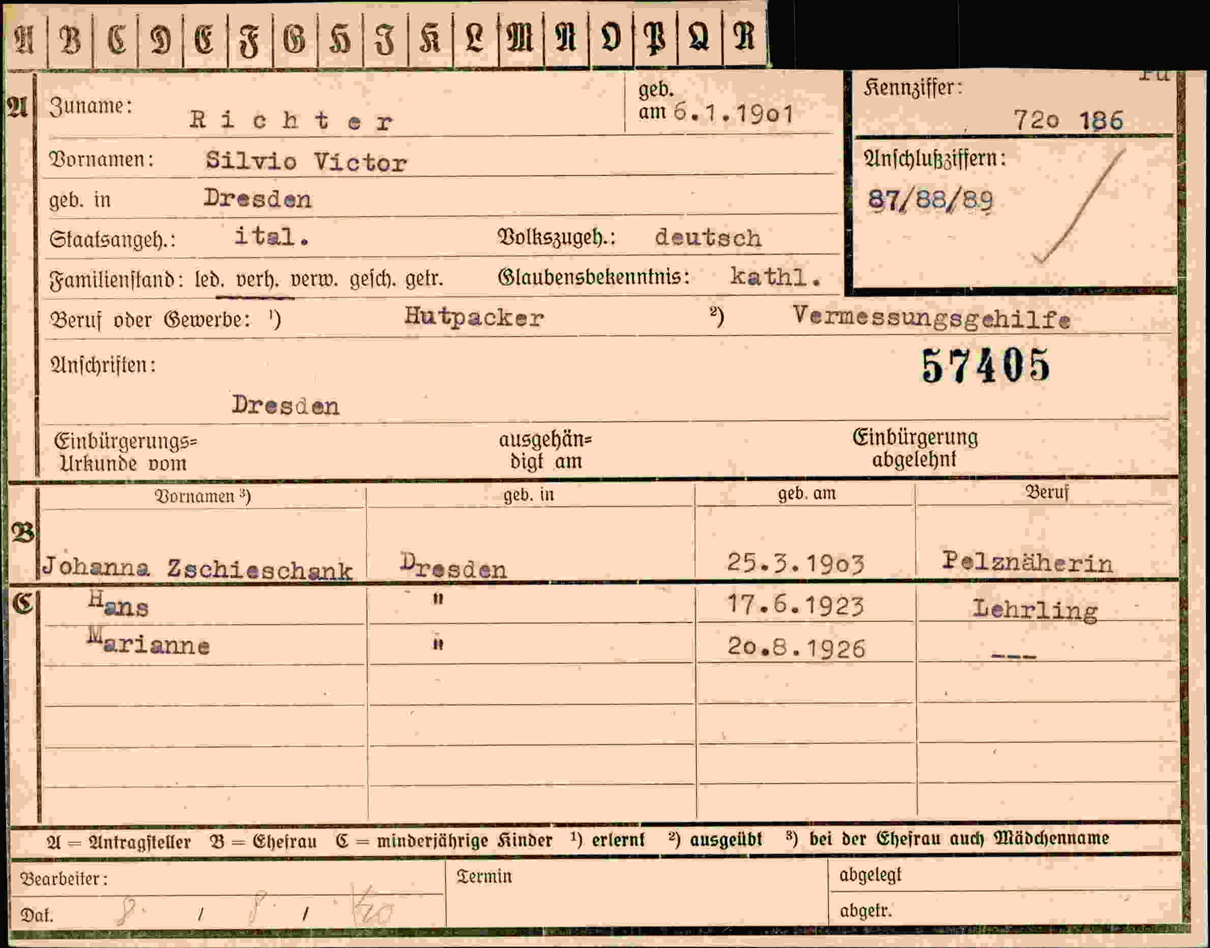 Dokument für Silvio Richter