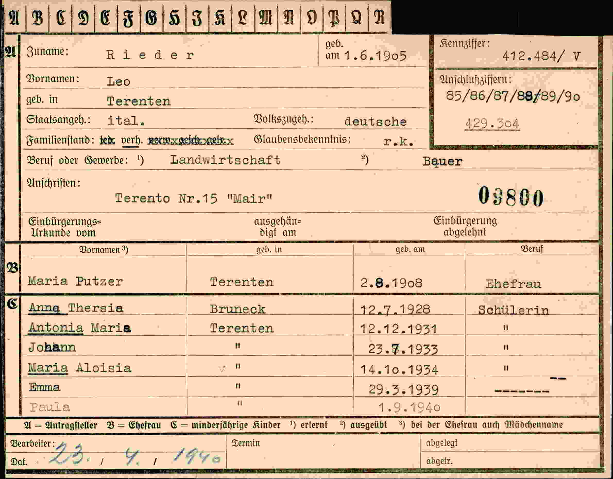 Dokument für Lec Rieder