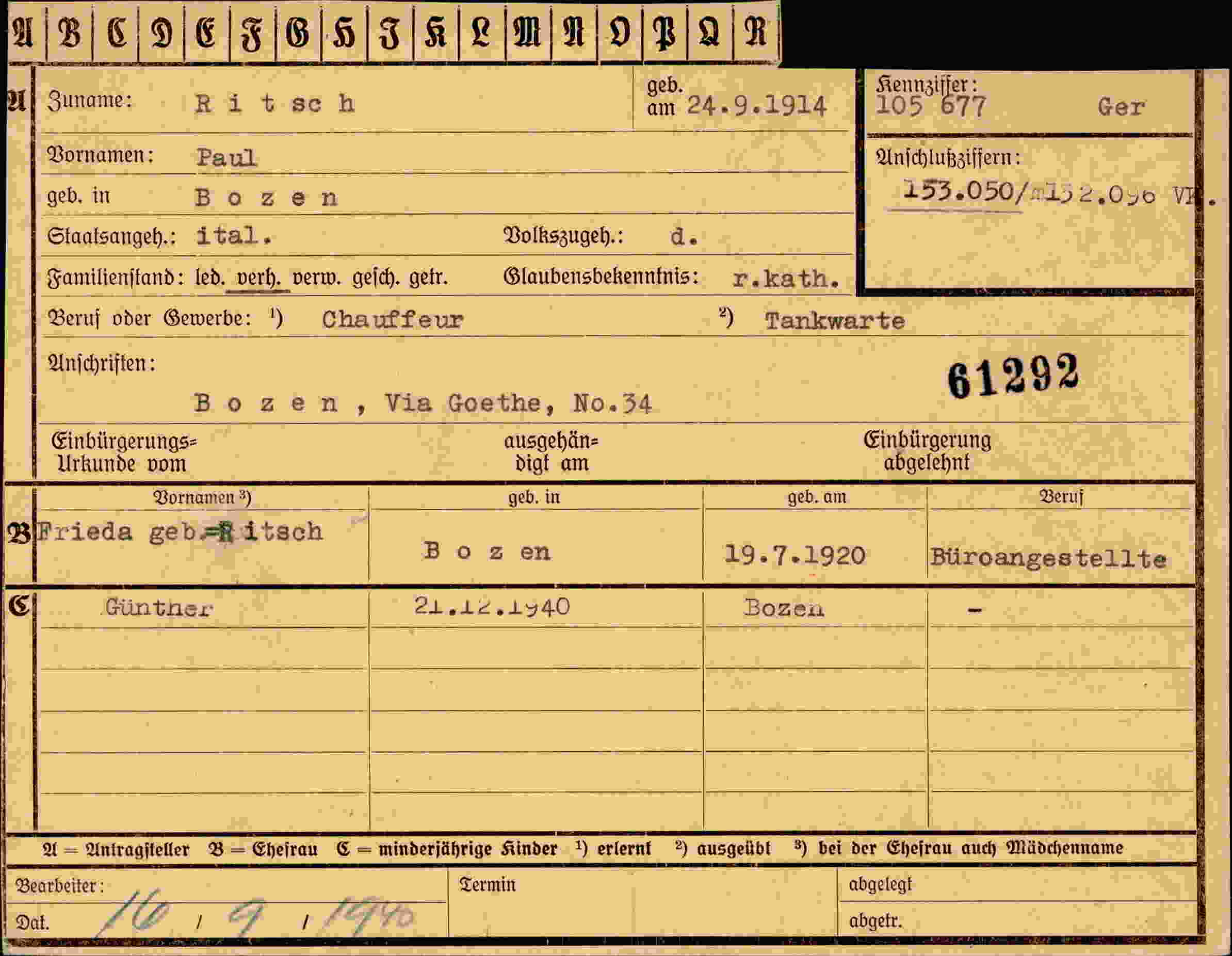 Dokument für Paul Ritsch