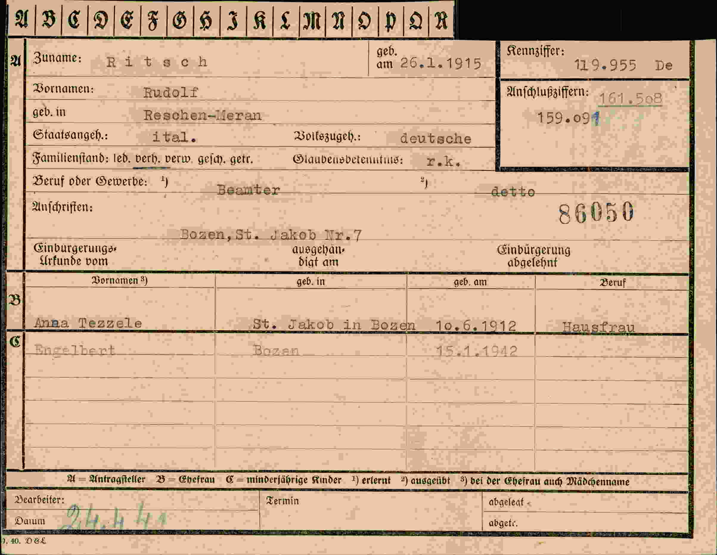 Dokument für Rudolf Ritsch