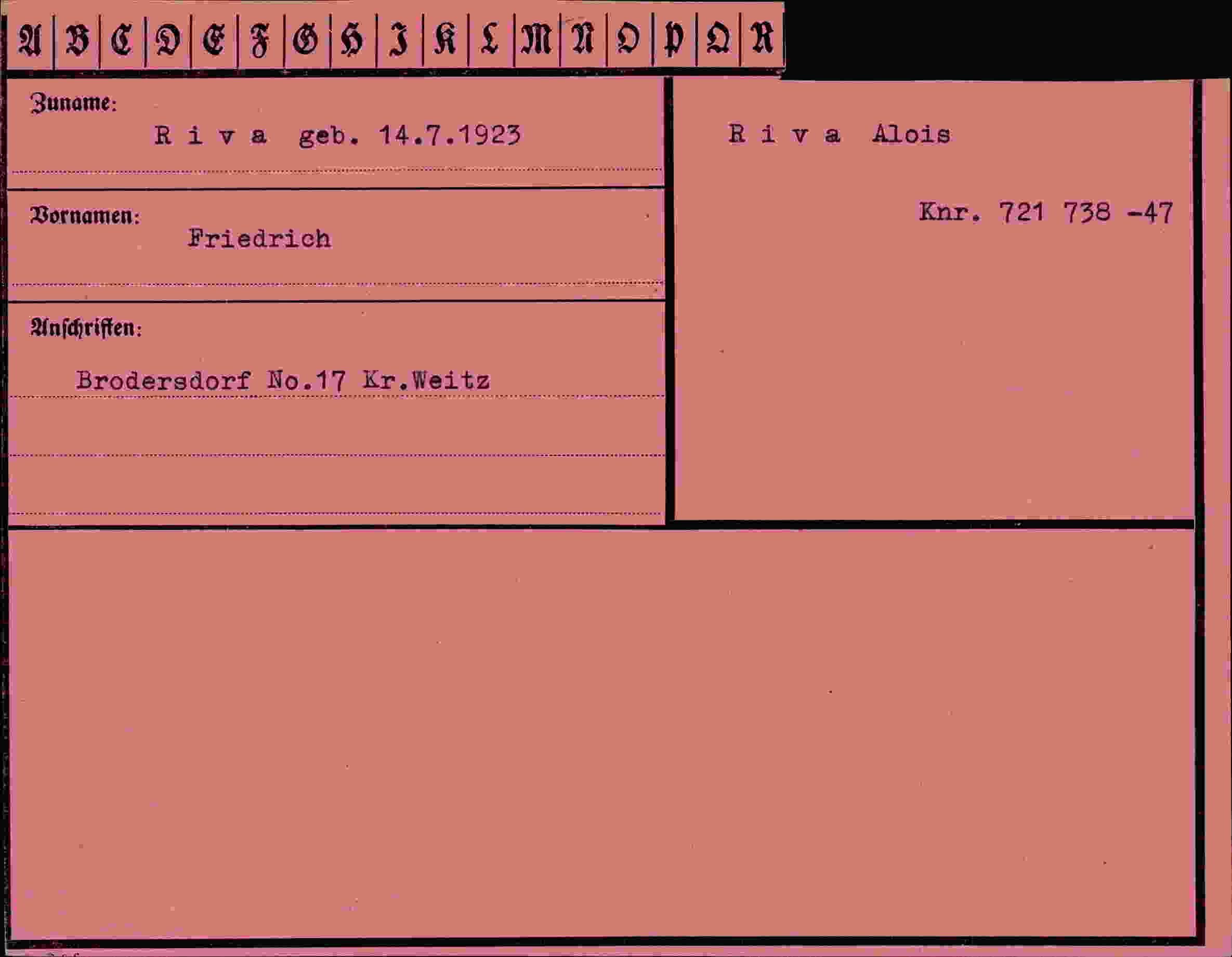 Vorderseite des Dokuments