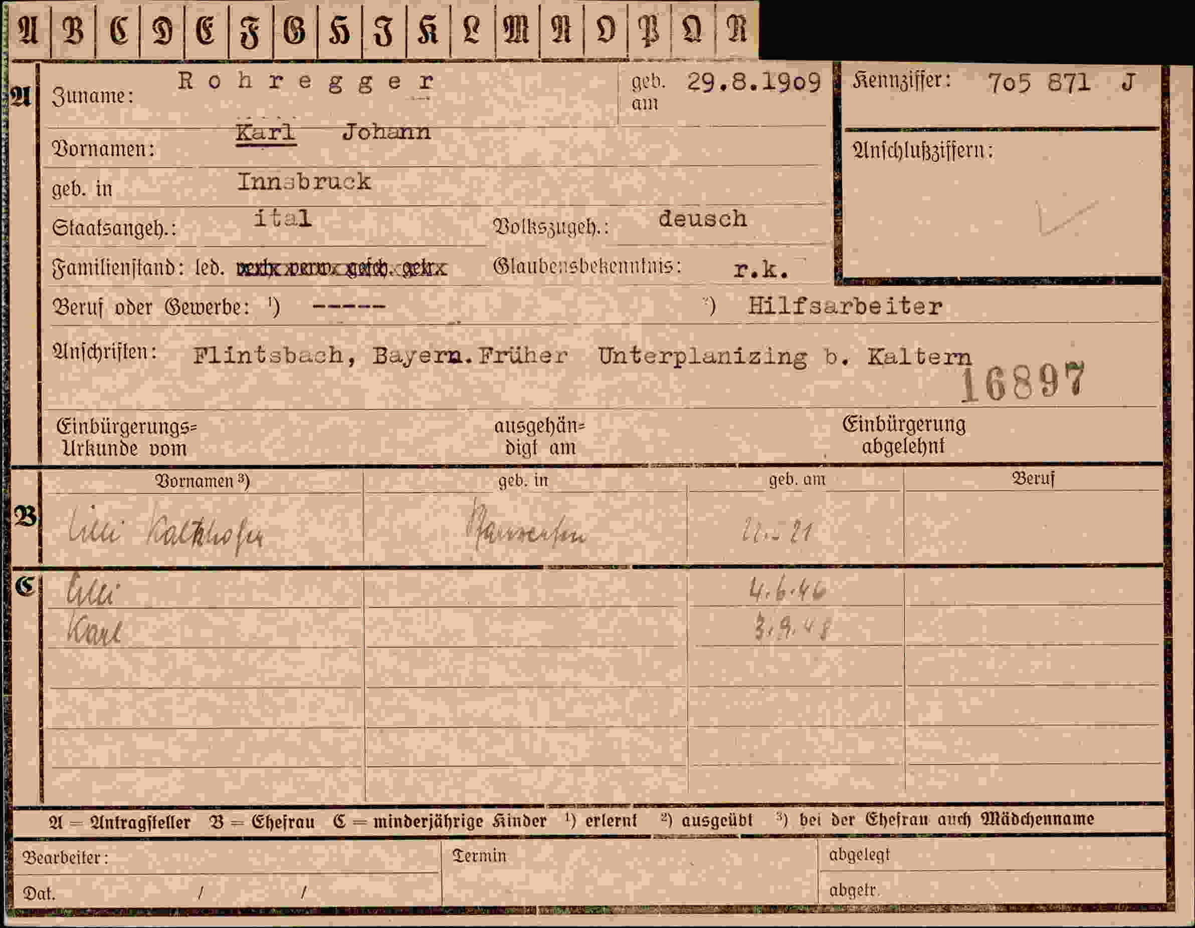 Dokument für Karl Johann Efgggjg