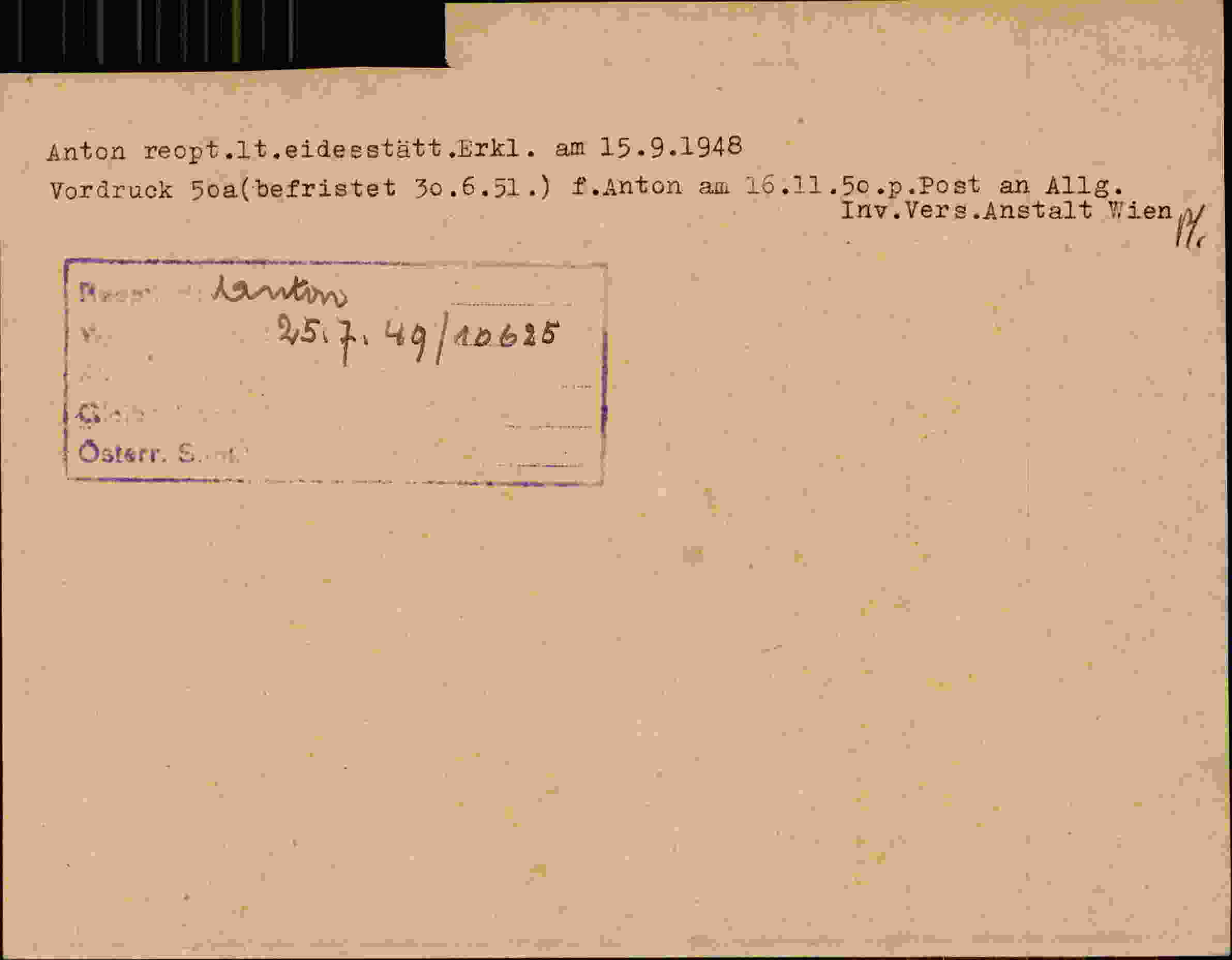 Rückseite des Dokuments