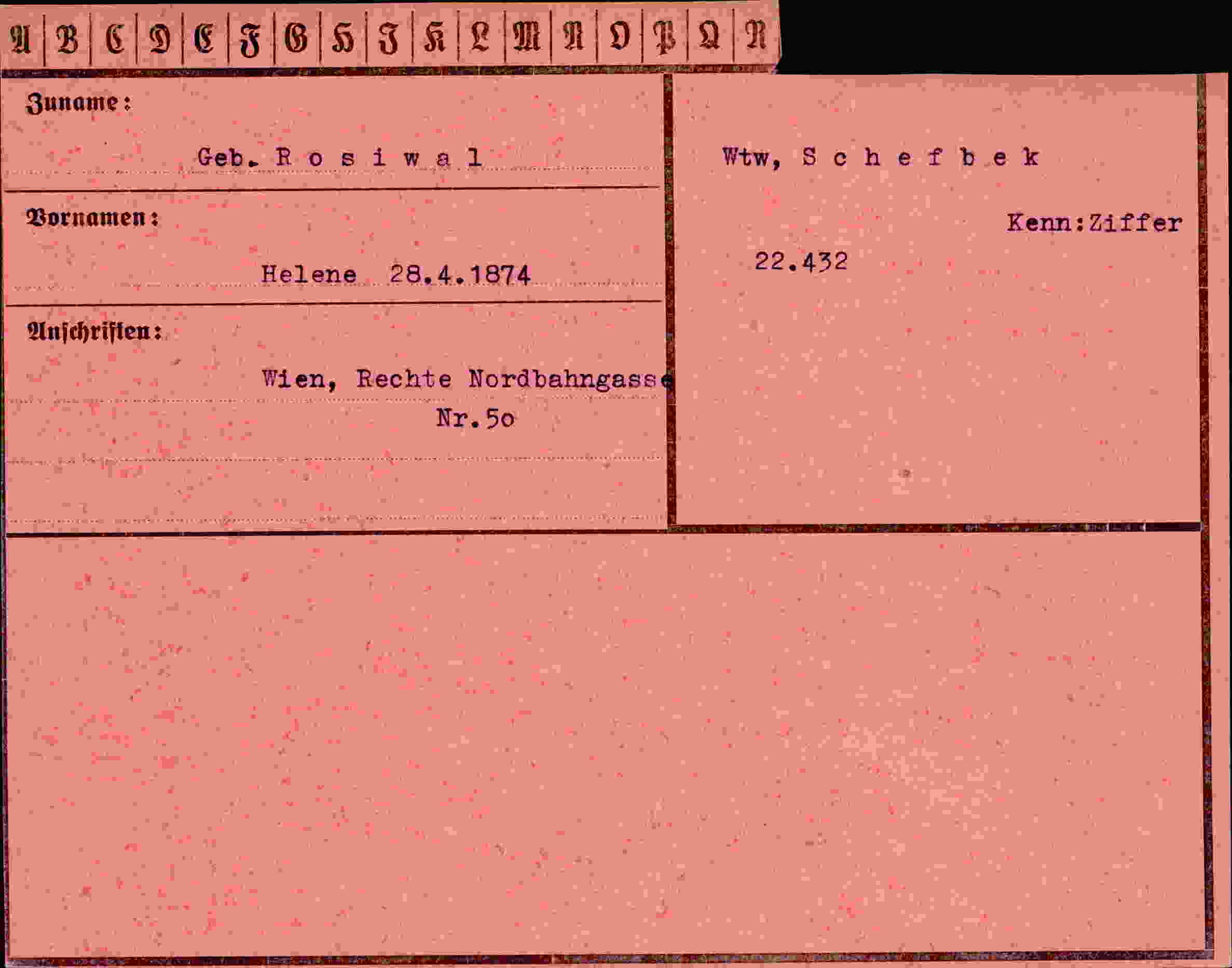 Vorderseite des Dokuments
