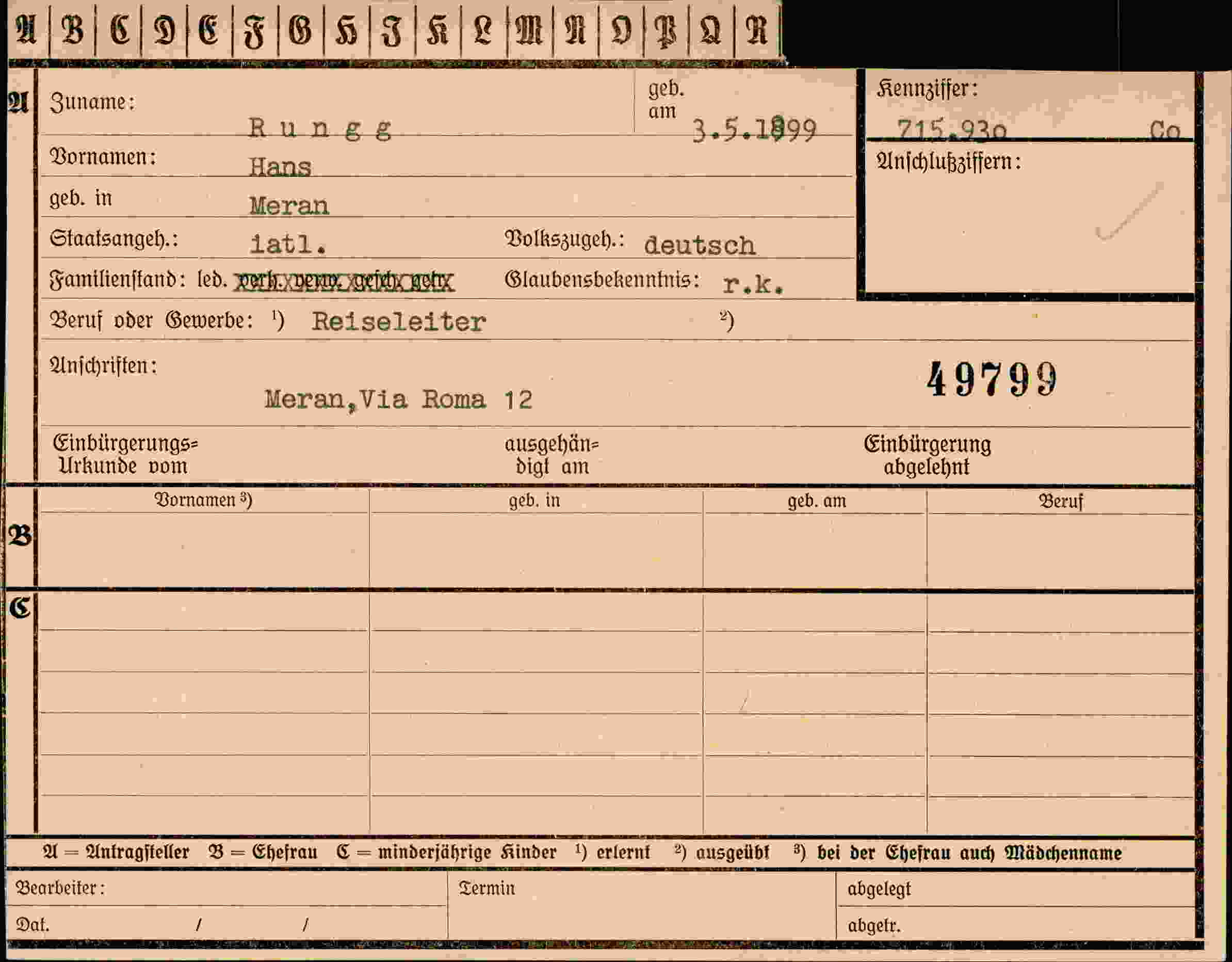 Dokument für  Rungg