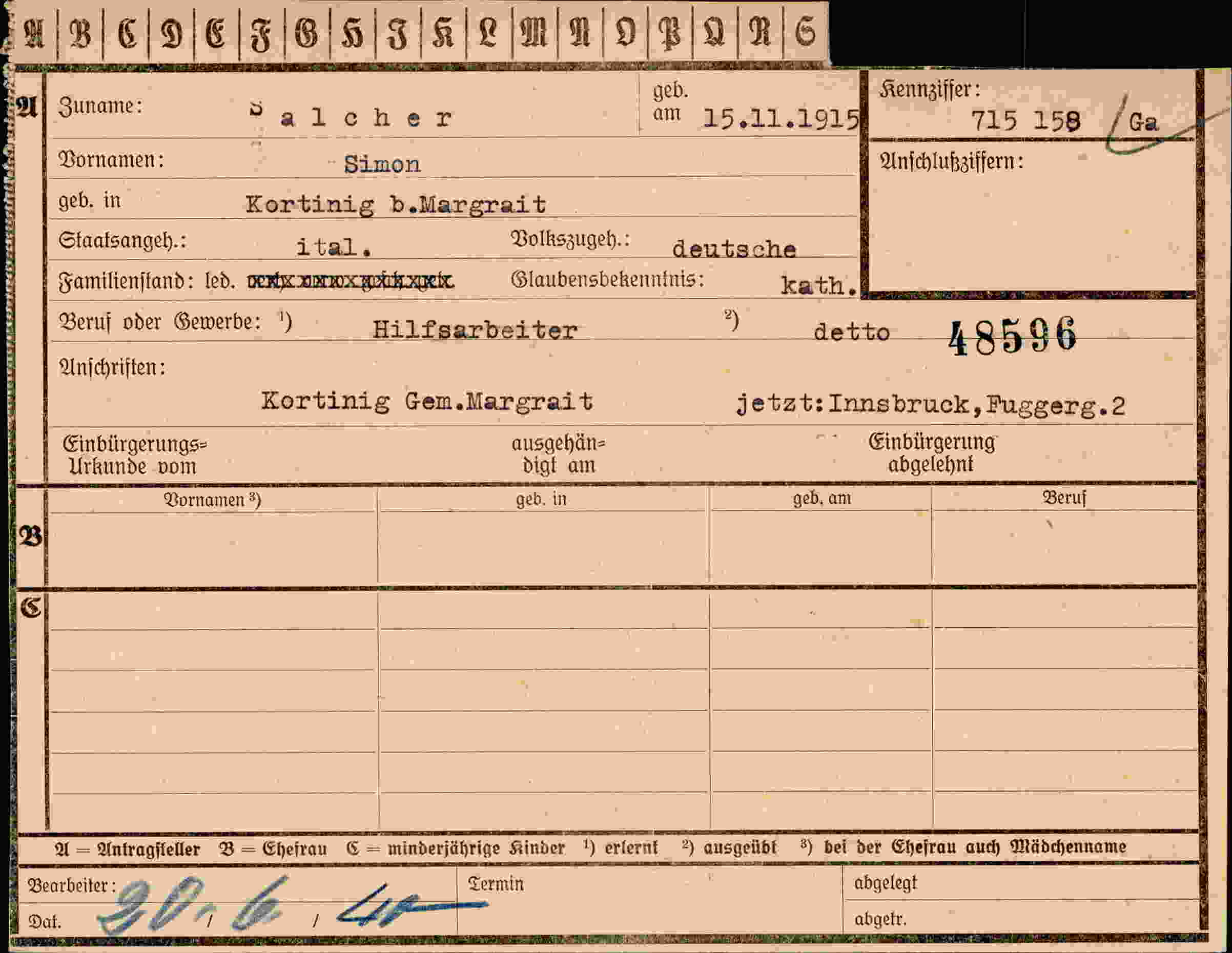 Dokument für Simon Salcher