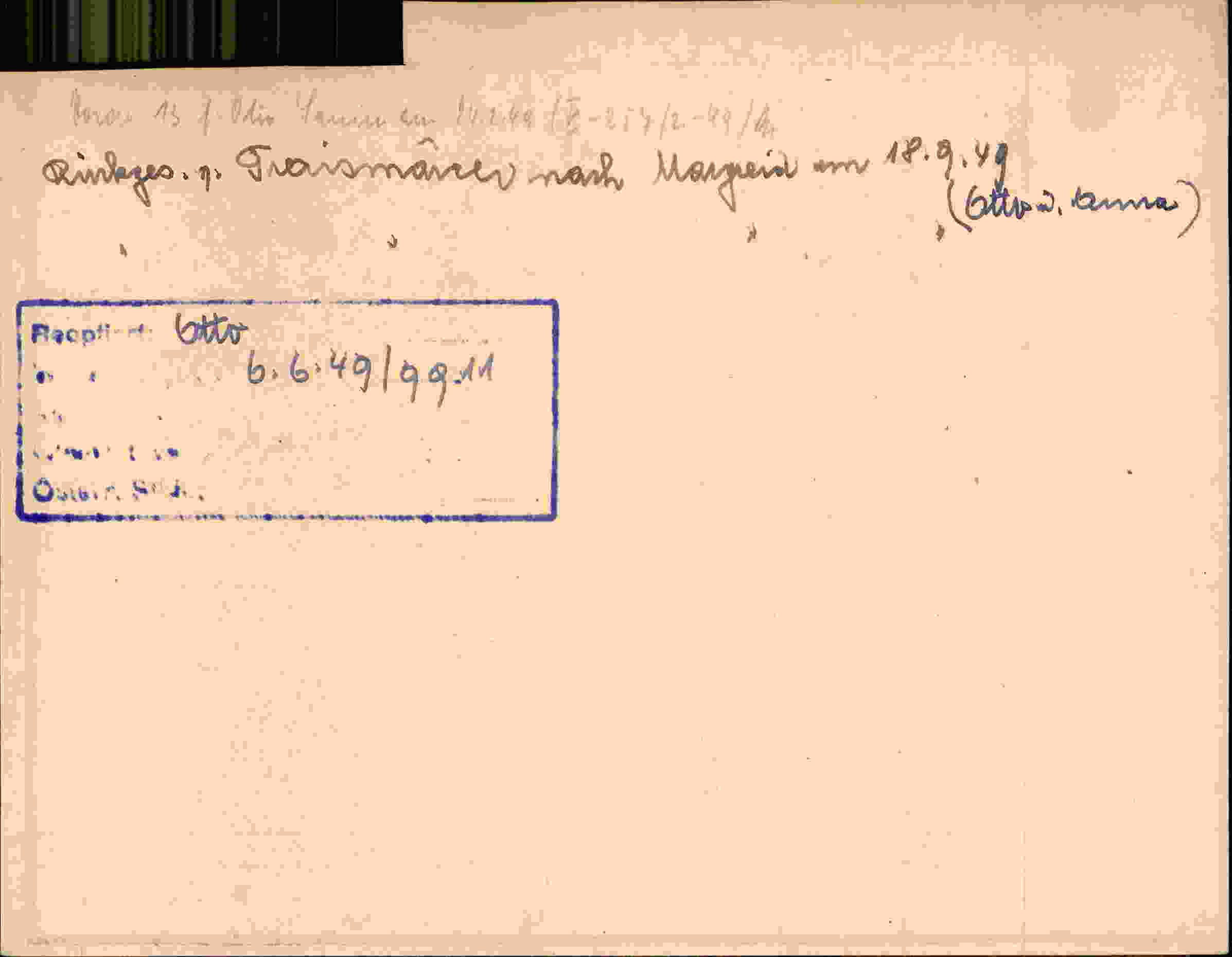 Rückseite des Dokuments