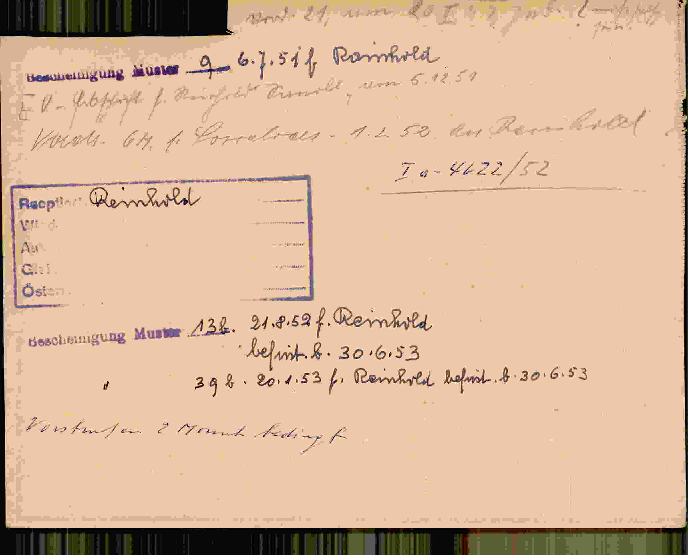 Rückseite des Dokuments