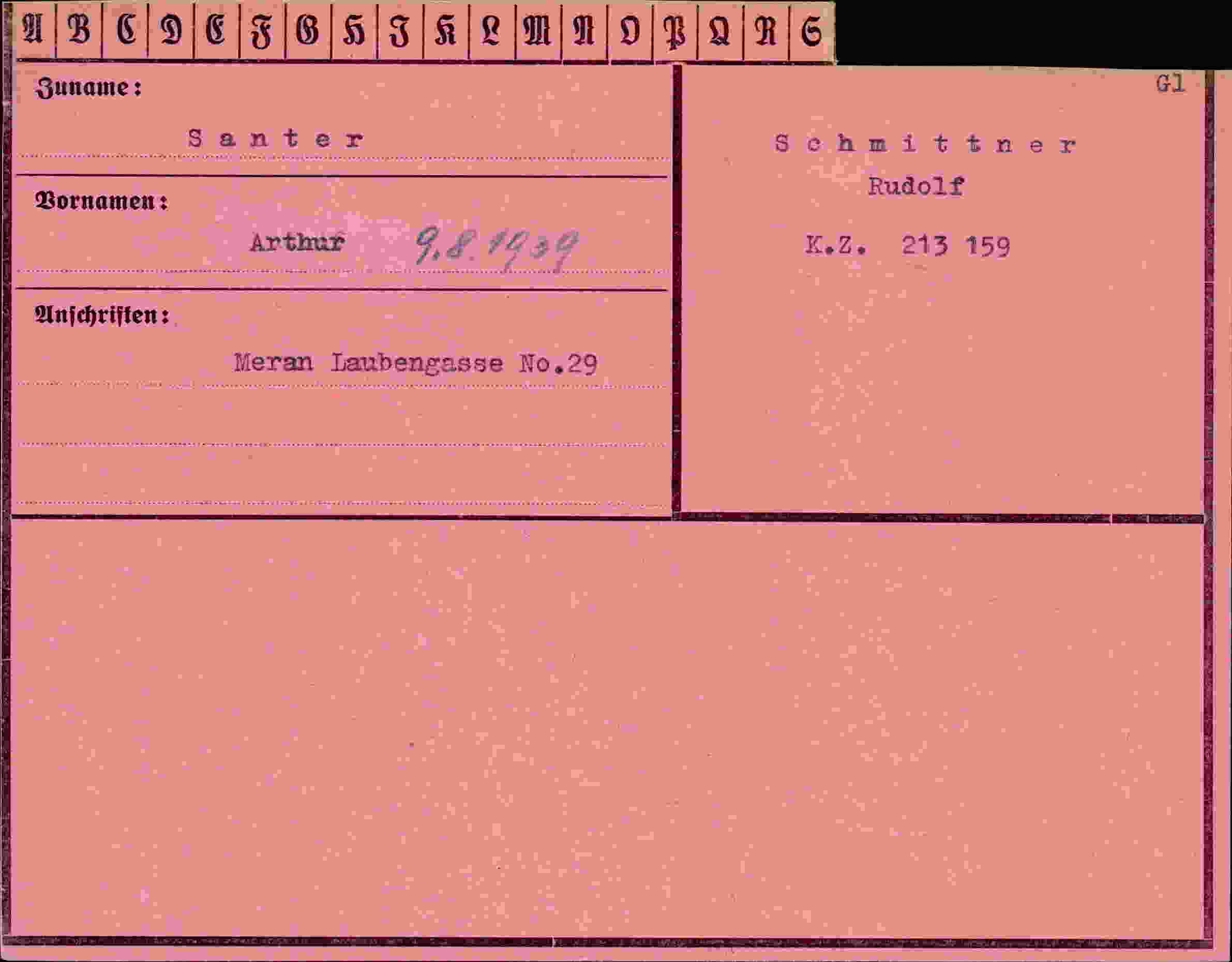 Dokument für Arthur Santer