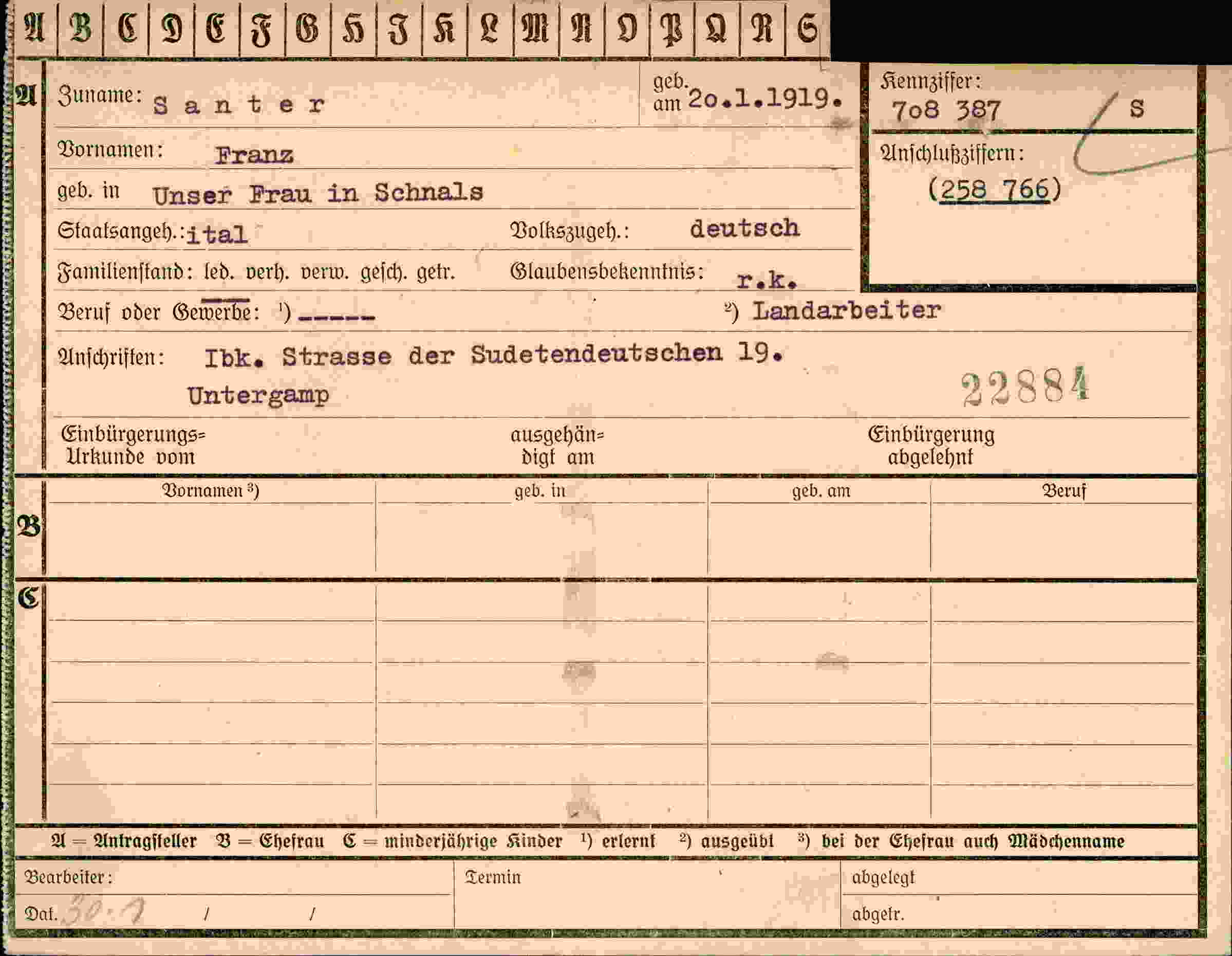 Dokument für Franz Santer