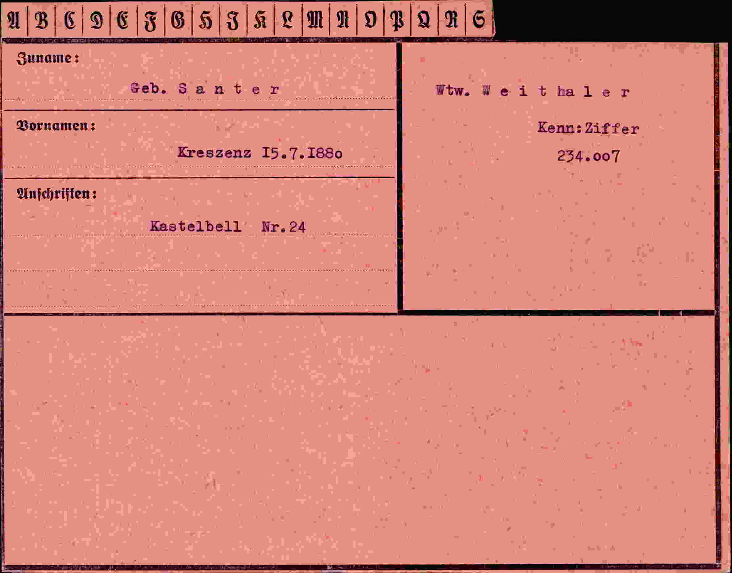 Vorderseite des Dokuments